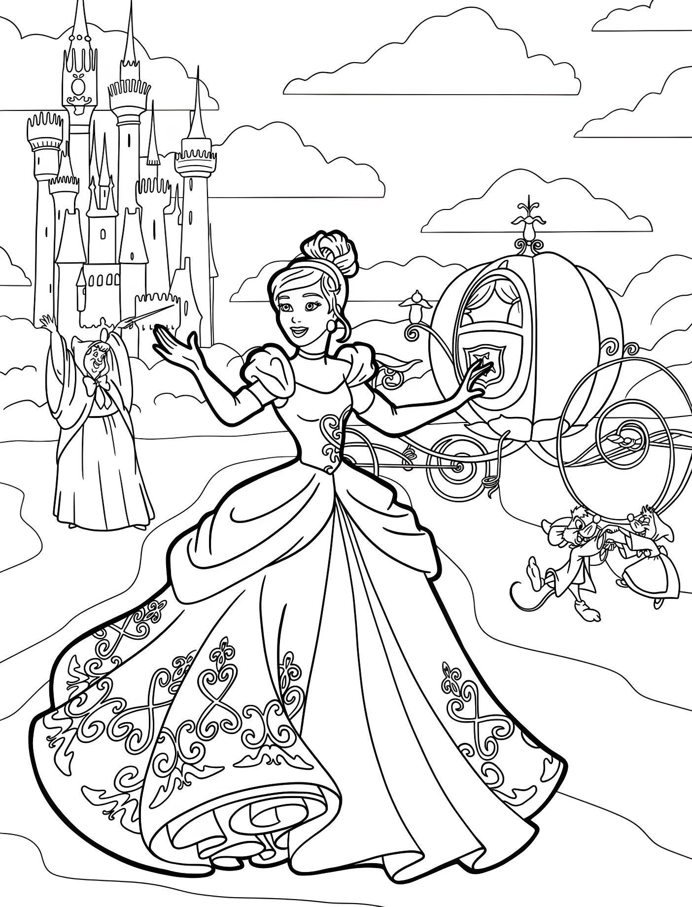 Золушка и тыква №10976. Принцессы. Золушка (Cinderella).