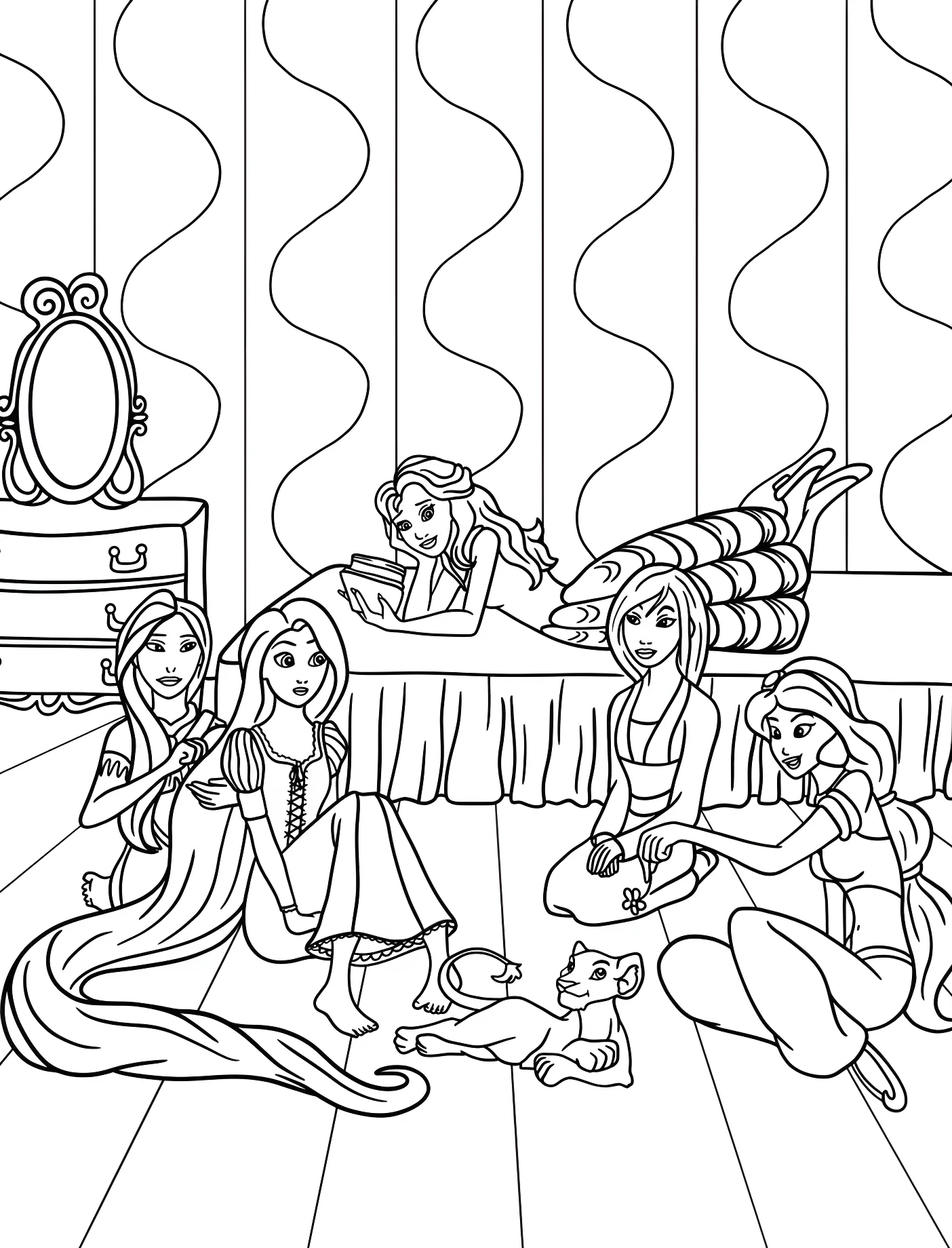 Принцессы Диснея на вечеринке для девочек №11015. Принцессы. Принцессы Disney (Disney Princess).