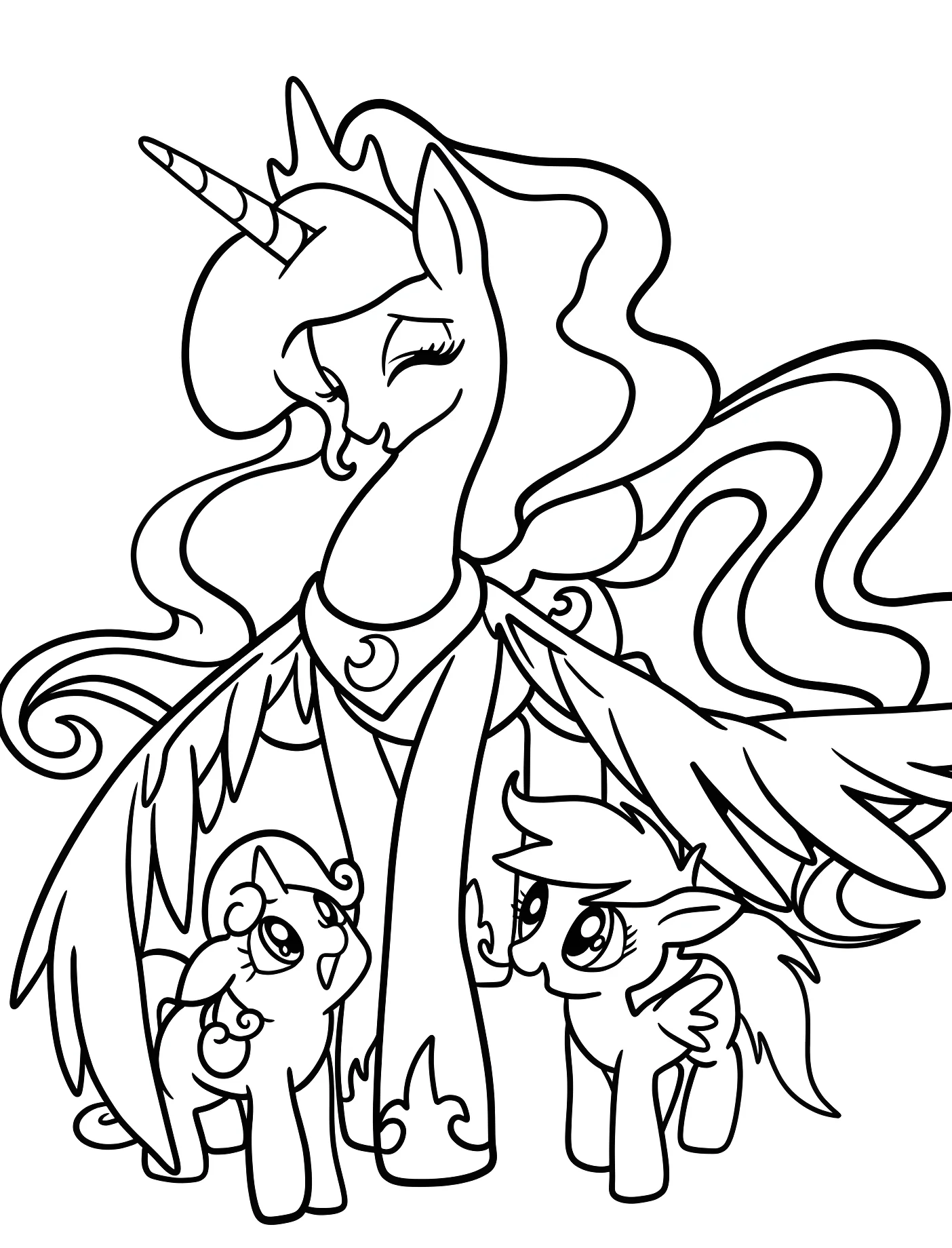 Принцесса Луна с пони №11284. Принцессы. Принцесса Луна (My Little Pony).