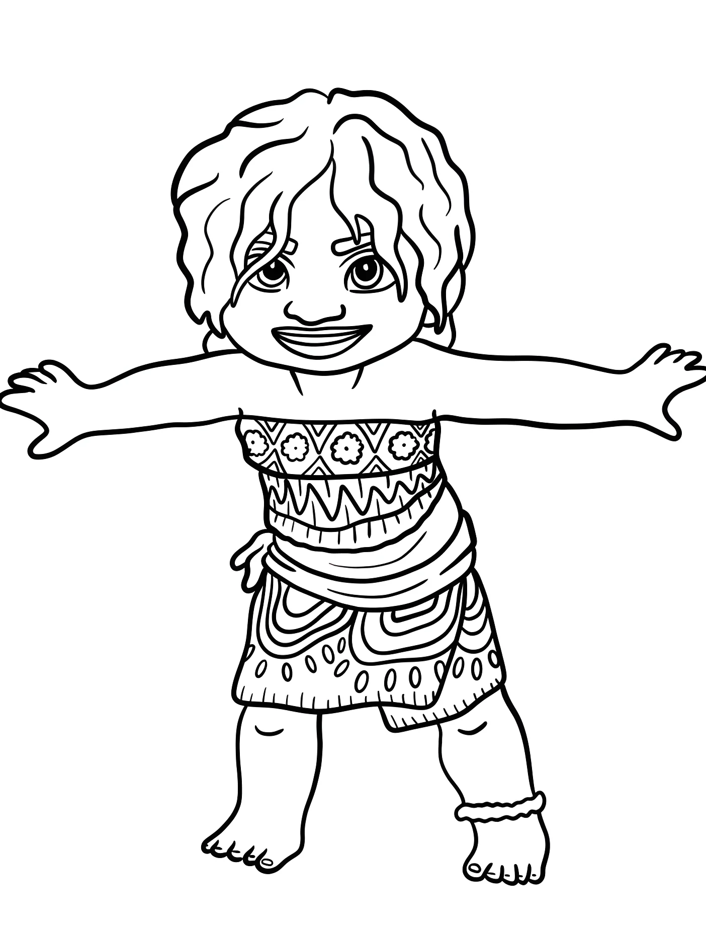 Маленький мальчик в забавной одежде №11135. Принцессы. Моана (Moana).