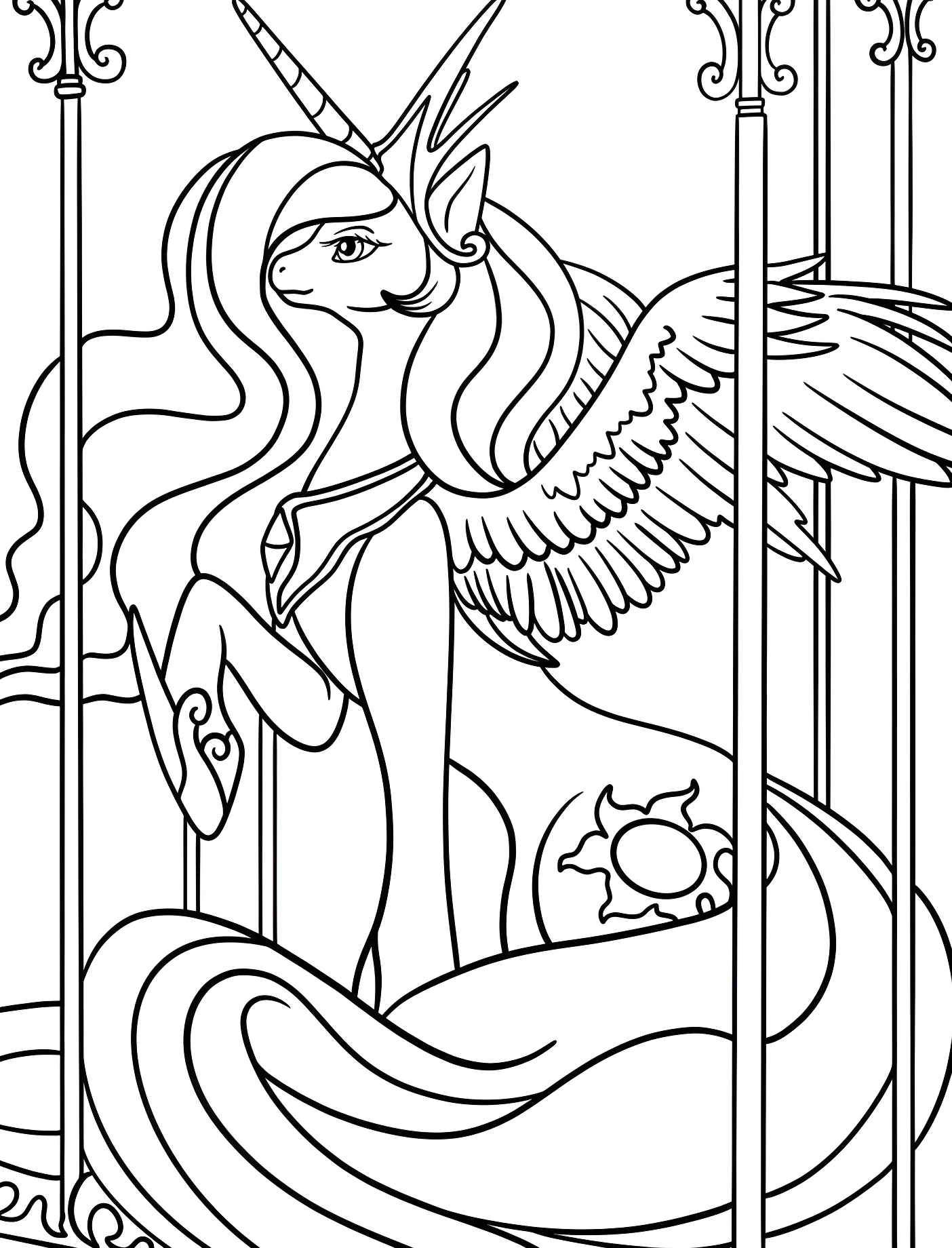 Принцесса Селестия с крыльями №11240. Принцессы. Принцесса Селестия (My Little Pony).
