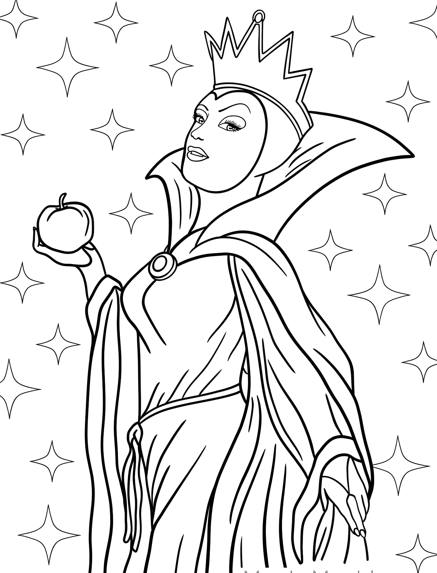 Злая королева с яблоком №11428. Принцессы. Белоснежка (Snow White).