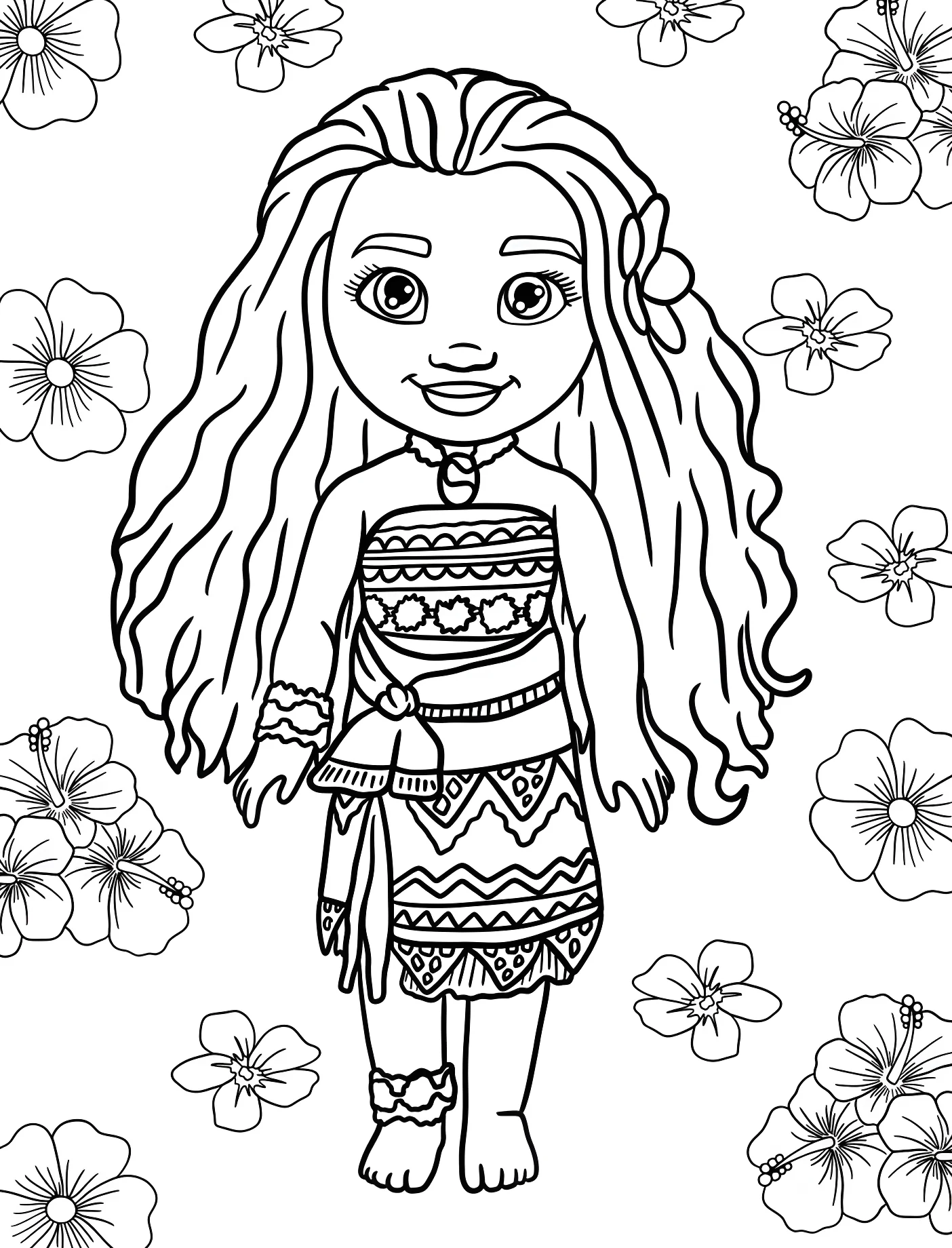 Моана в стиле каваи №11141. Принцессы. Моана (Moana).