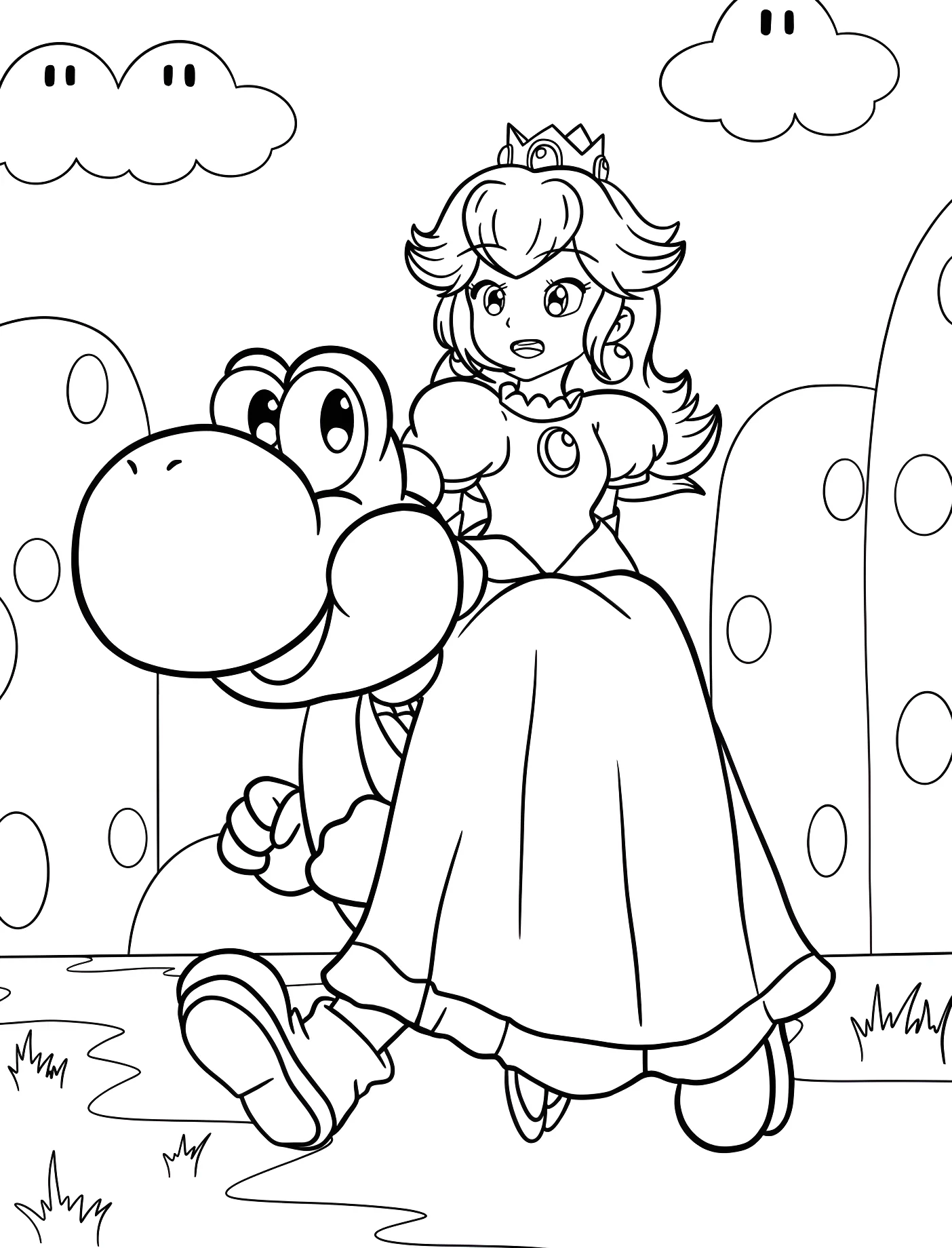 Приключения принцессы и динозавра №11319. Принцессы. Принцесса Пич (Super Mario).