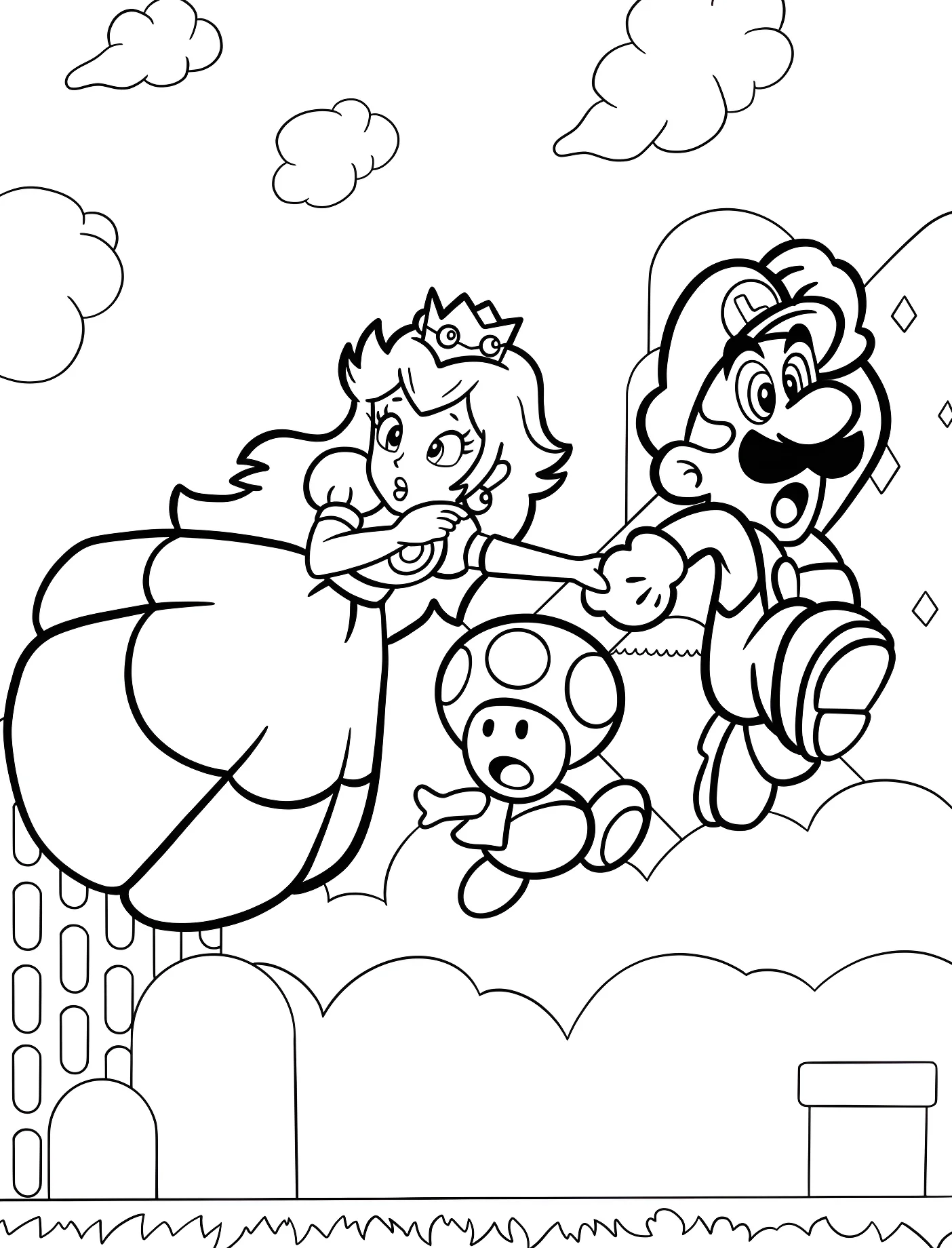 Веселые персонажи №11324. Принцессы. Принцесса Пич (Super Mario).