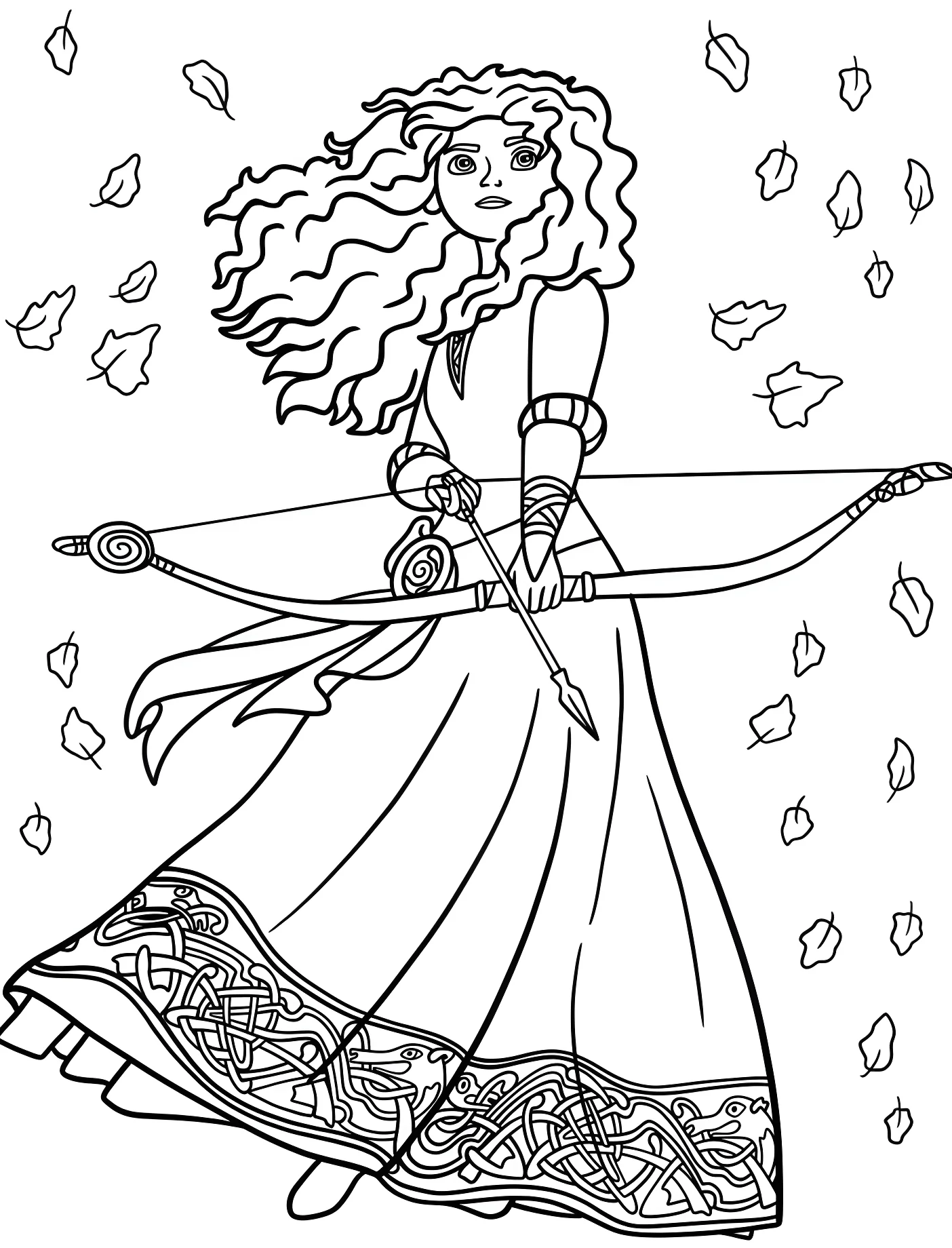 Принцесса Мерида с луком и стрелой №11023. Принцессы. Принцессы Disney (Disney Princess).
