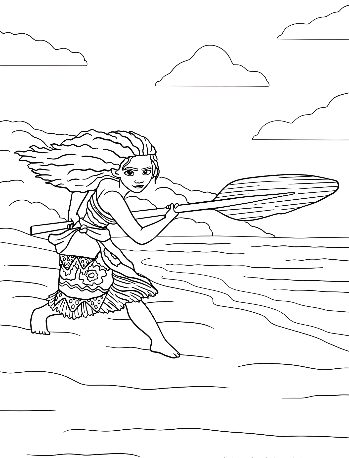 Моана с веслом №11148. Принцессы. Моана (Moana).
