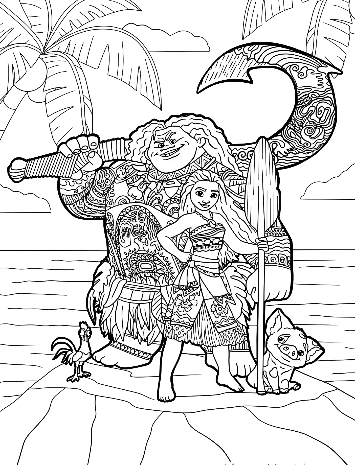 Моана и Мауи с друзьями №11157. Принцессы. Моана (Moana).