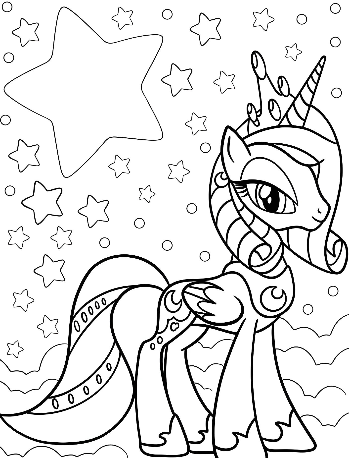Принцесса Луна с короной и звездами №11288. Принцессы. Принцесса Луна (My Little Pony).