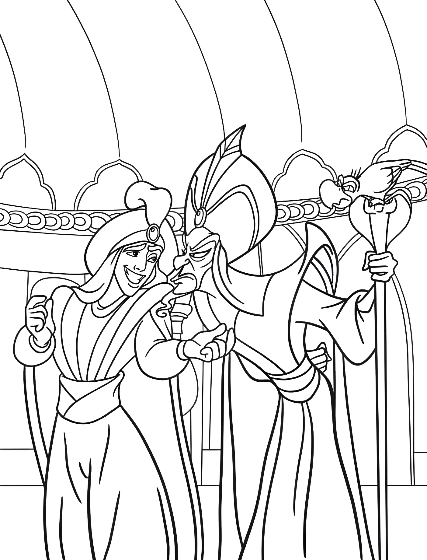 Принц Али дразнит Джафара №10880. Принцессы. Принцесса Жасмин (Aladdin).