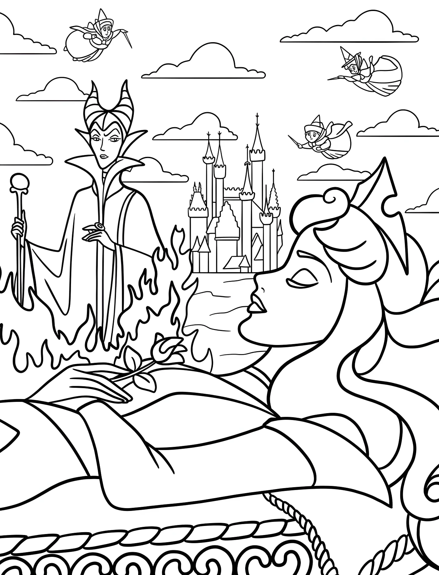 Спящая красавица и Малефисента №11399. Принцессы. Спящая красавица (Sleeping Beauty).