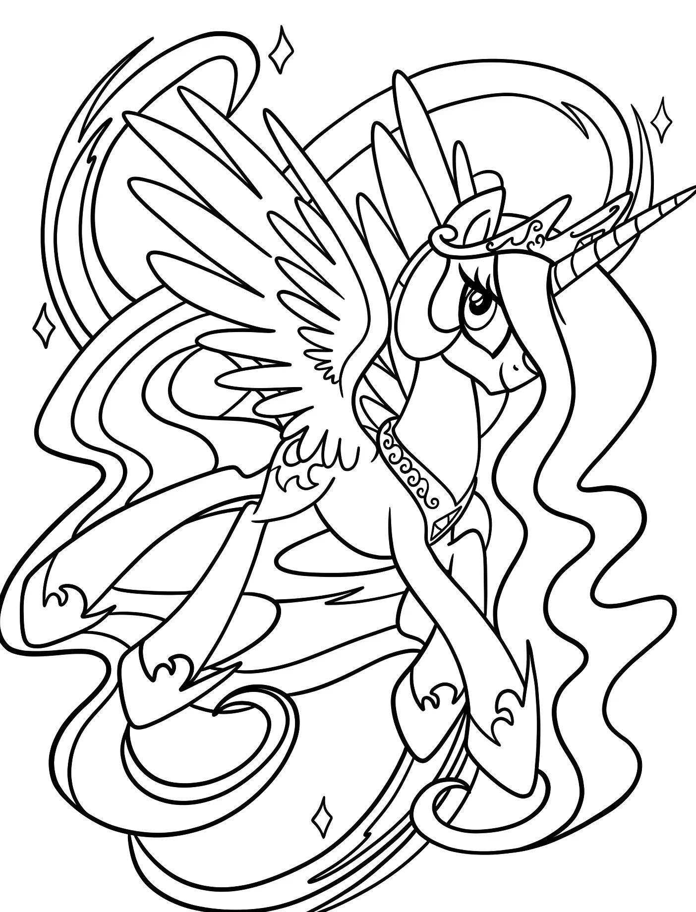 Принцесса Селестина летит №11247. Принцессы. Принцесса Селестия (My Little Pony).