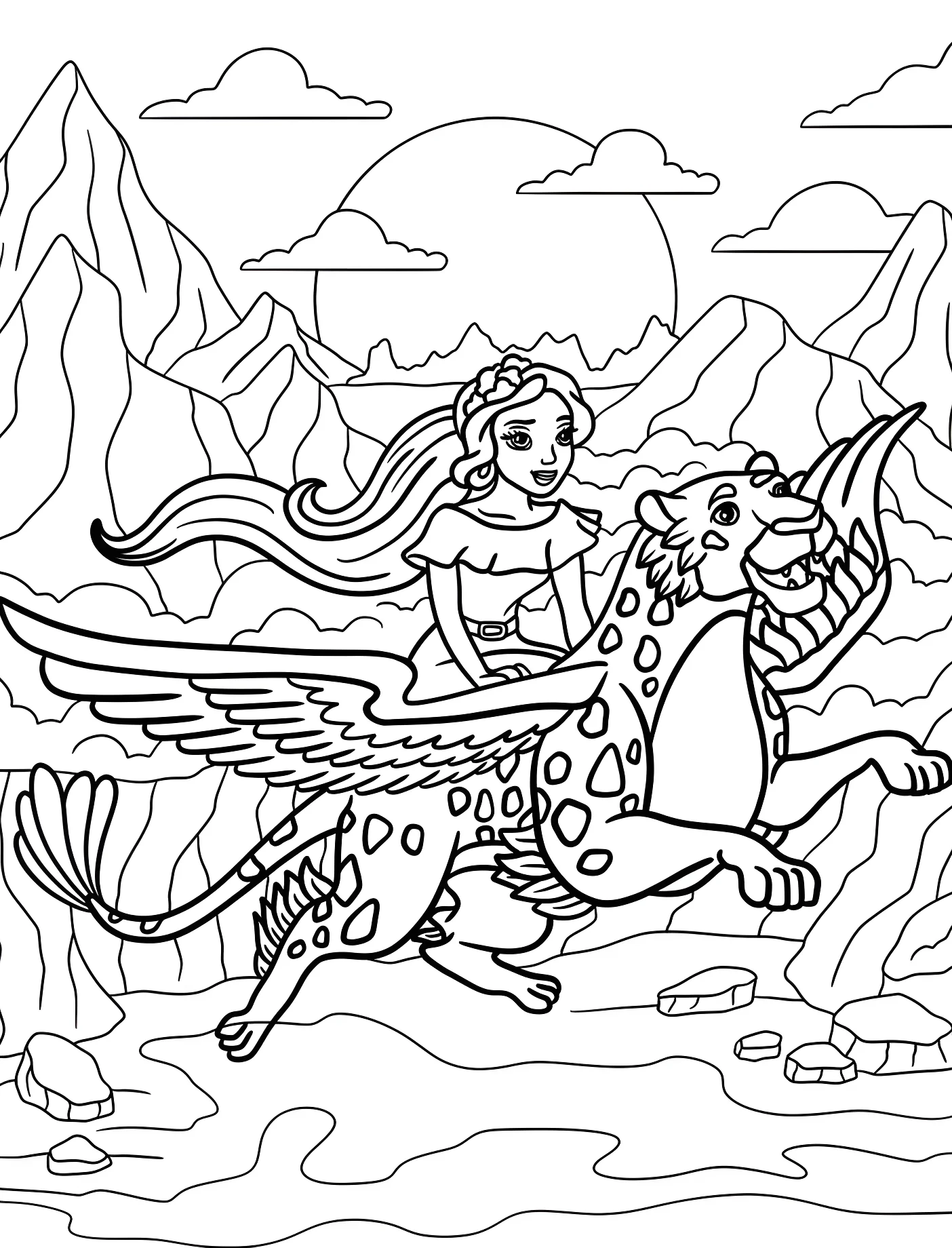 Принцесса Елена верхом на леопарде №11054. Принцессы. Елена из Авалора (Elena of Avalor).