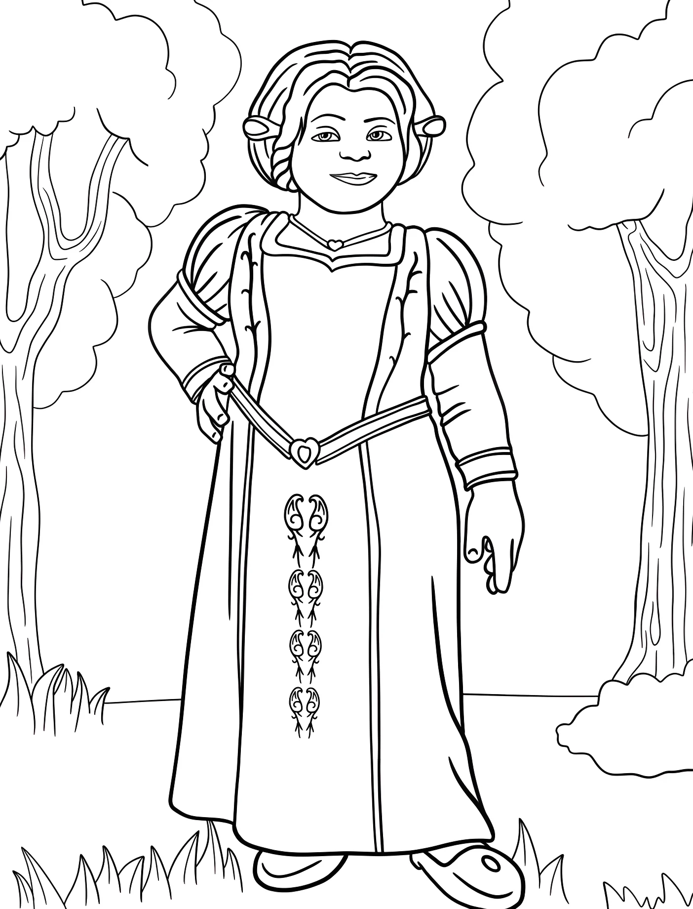 Принцесса Фиона №11365. Принцессы. Принцесса Фиона и Шрек (Shrek).