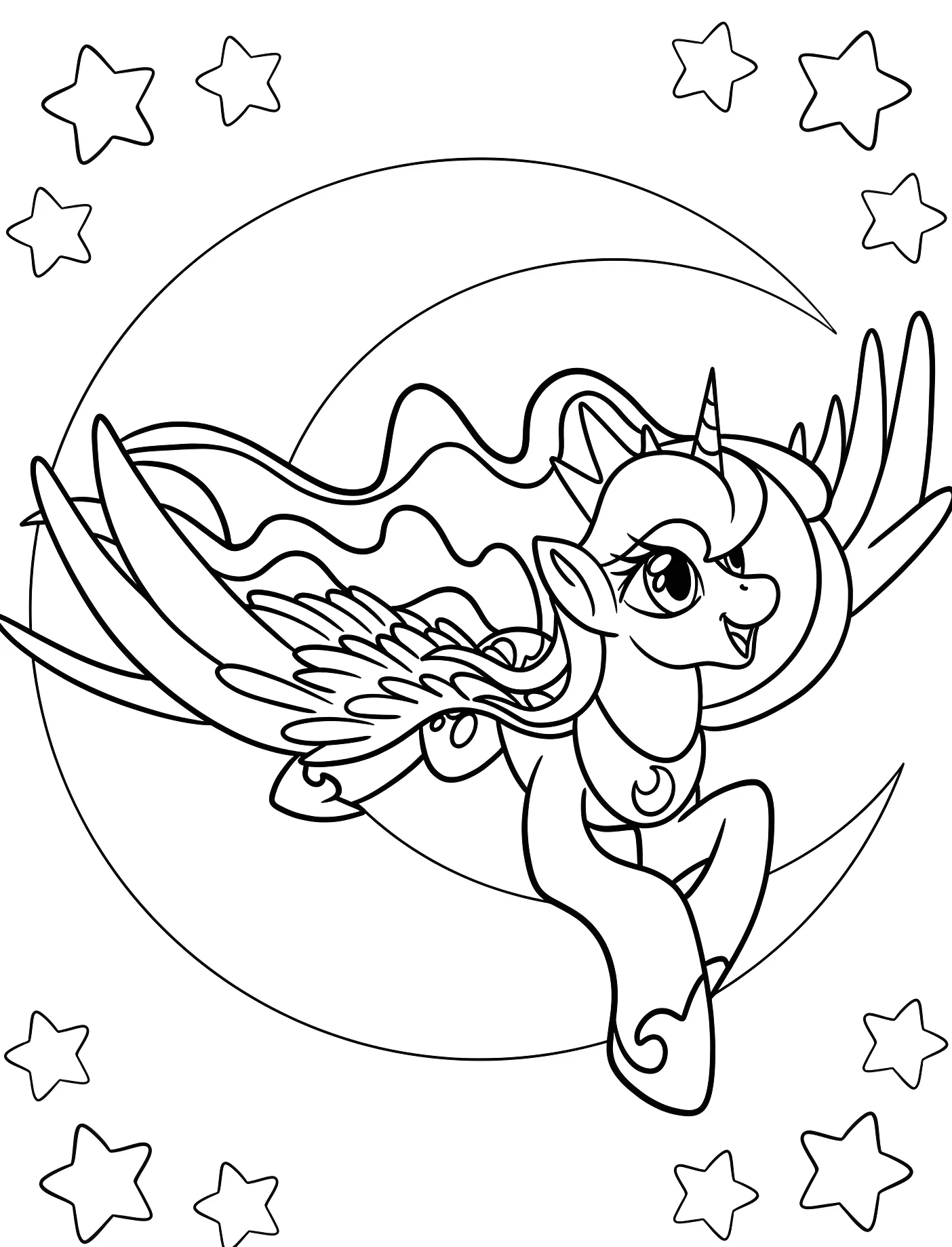Принцесса Луна летит ночью №11289. Принцессы. Принцесса Луна (My Little Pony).