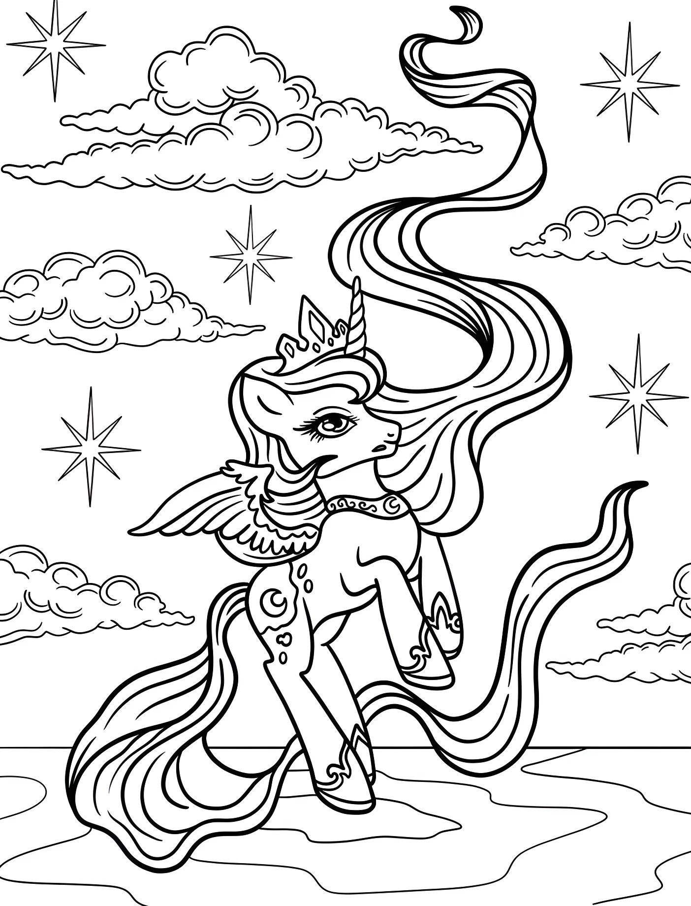 Принцесса Луна с развевающейся гривой №11299. Принцессы. Принцесса Луна (My Little Pony).