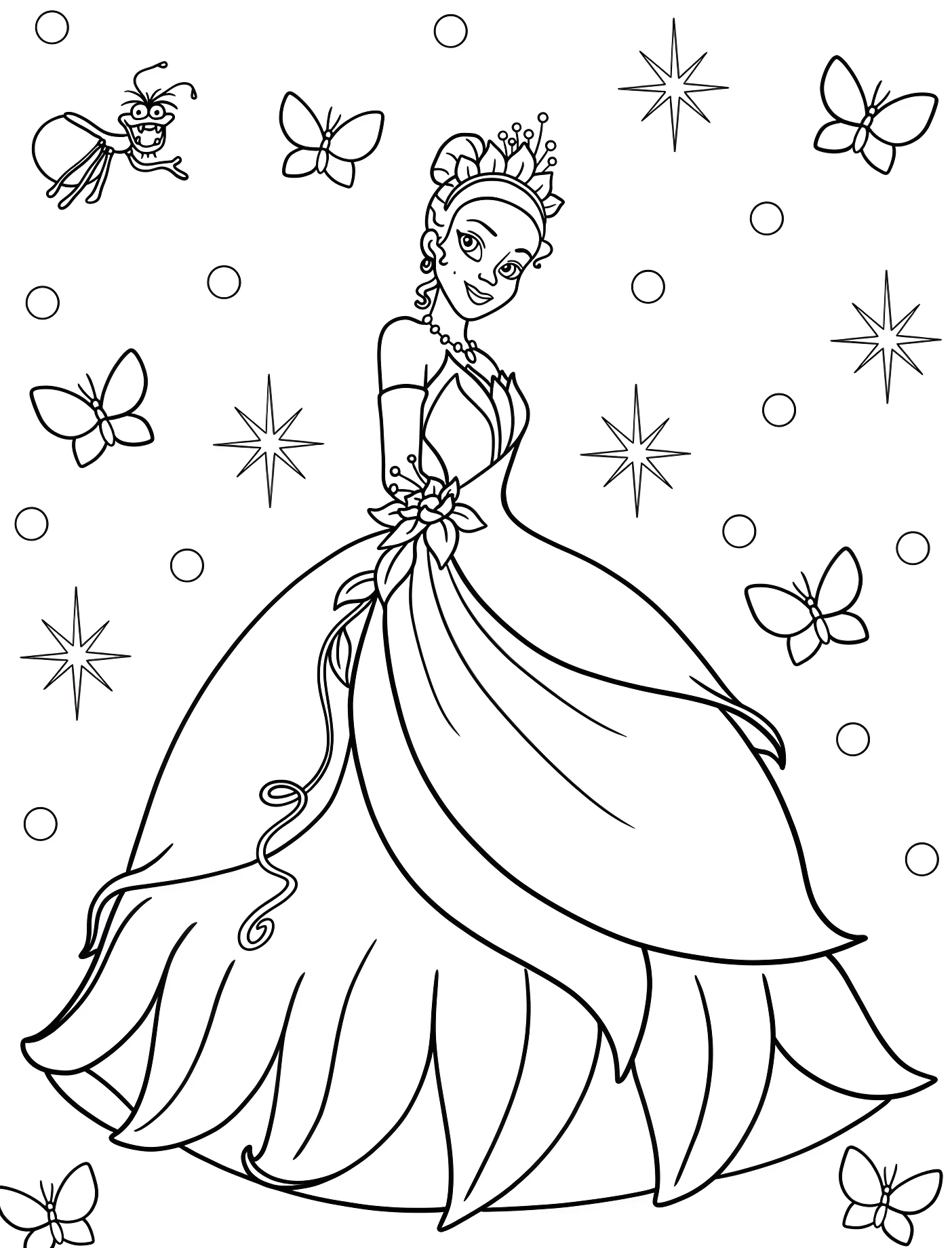 Принцесса Тиана и бабочки №11028. Принцессы. Принцессы Disney (Disney Princess).