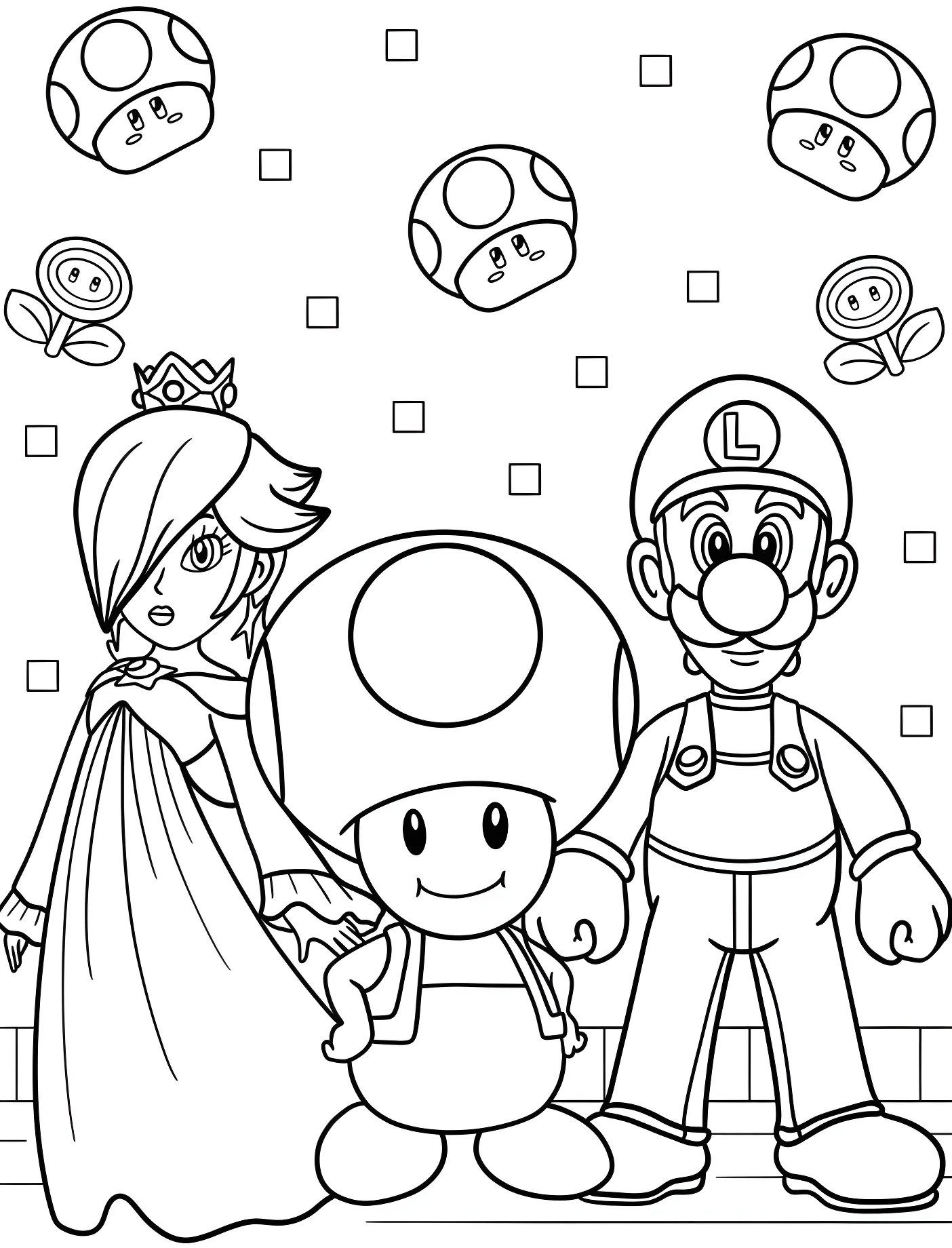Розалина, Тоад и Луиджи №11345. Принцессы. Розалина (Super Mario).
