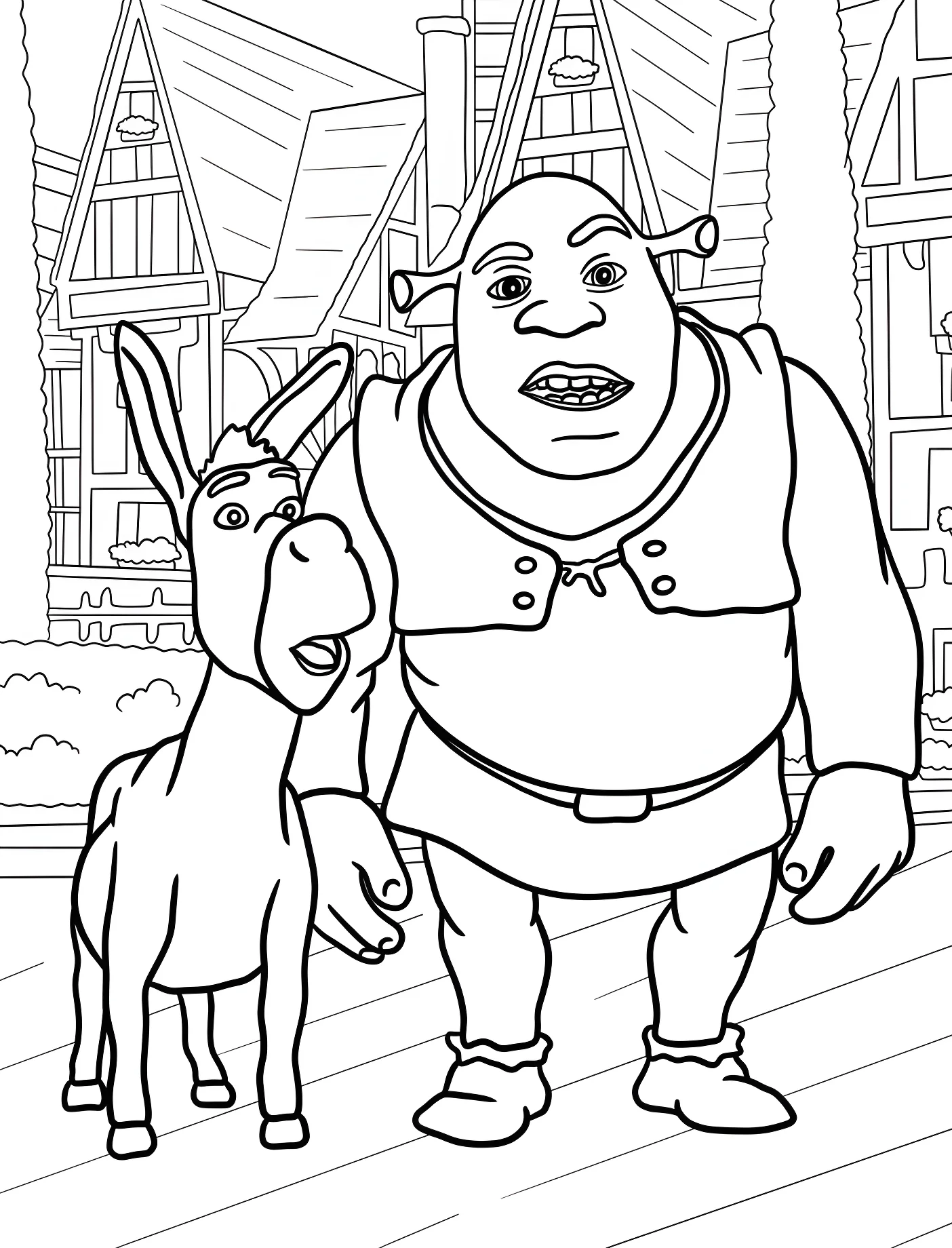 Шрек и Осёл в Дулоке №11369. Принцессы. Принцесса Фиона и Шрек (Shrek).