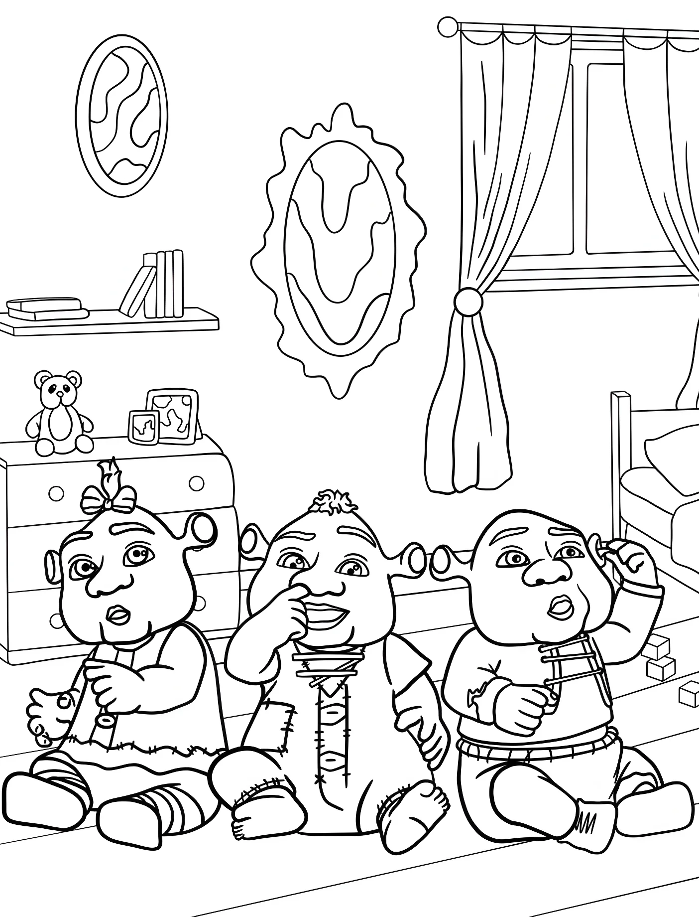 Весёлые малыши Шрек №11370. Принцессы. Принцесса Фиона и Шрек (Shrek).