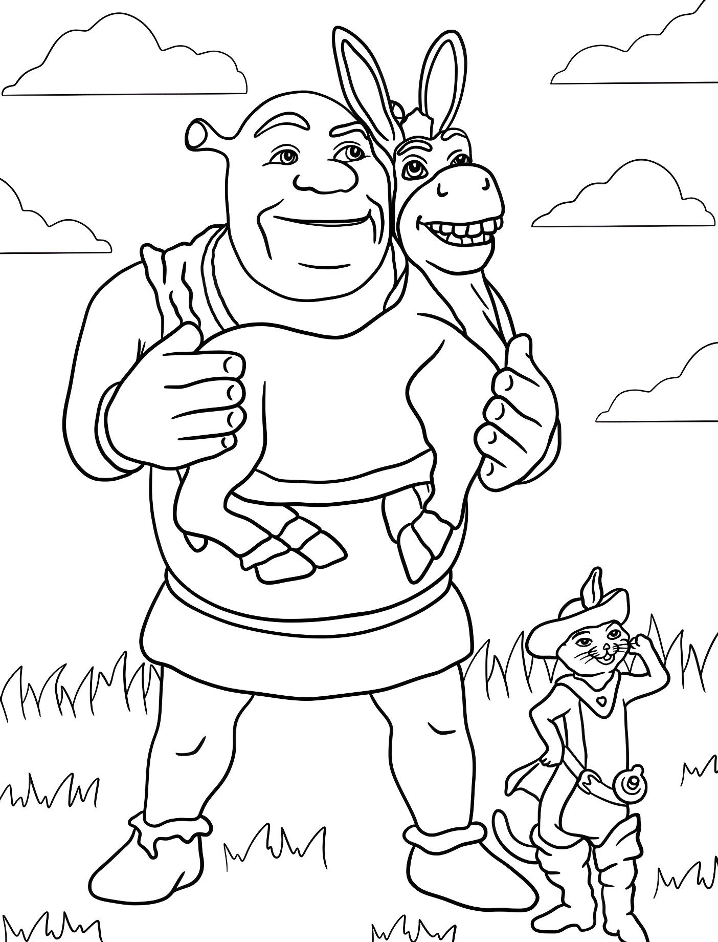 Шрек, Осел и Кот в сапогах №11371. Принцессы. Принцесса Фиона и Шрек (Shrek).