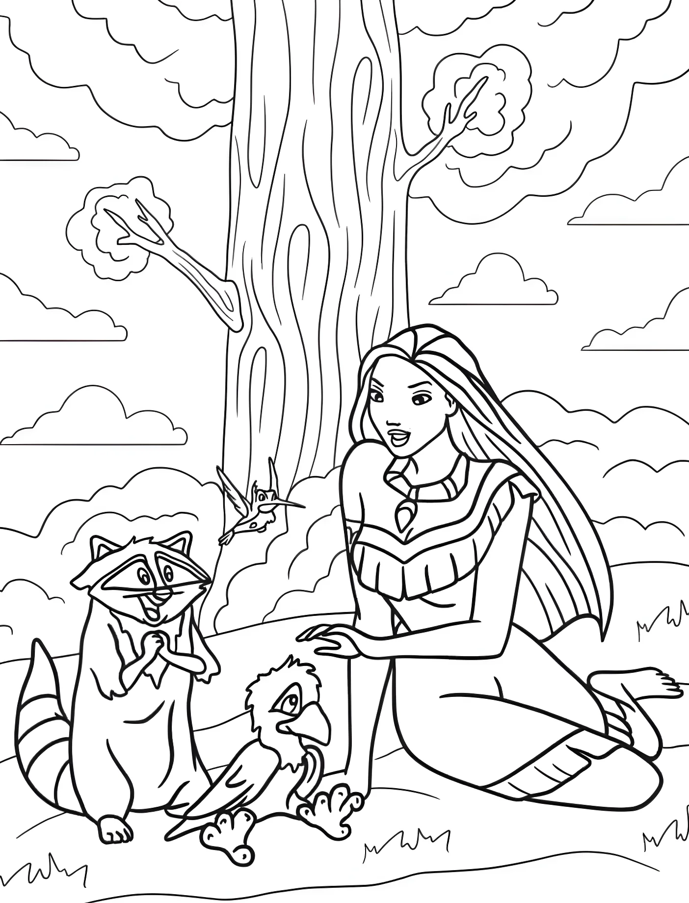 Покахонтас и животные №11212. Принцессы. Покахонтас (Pocahontas).
