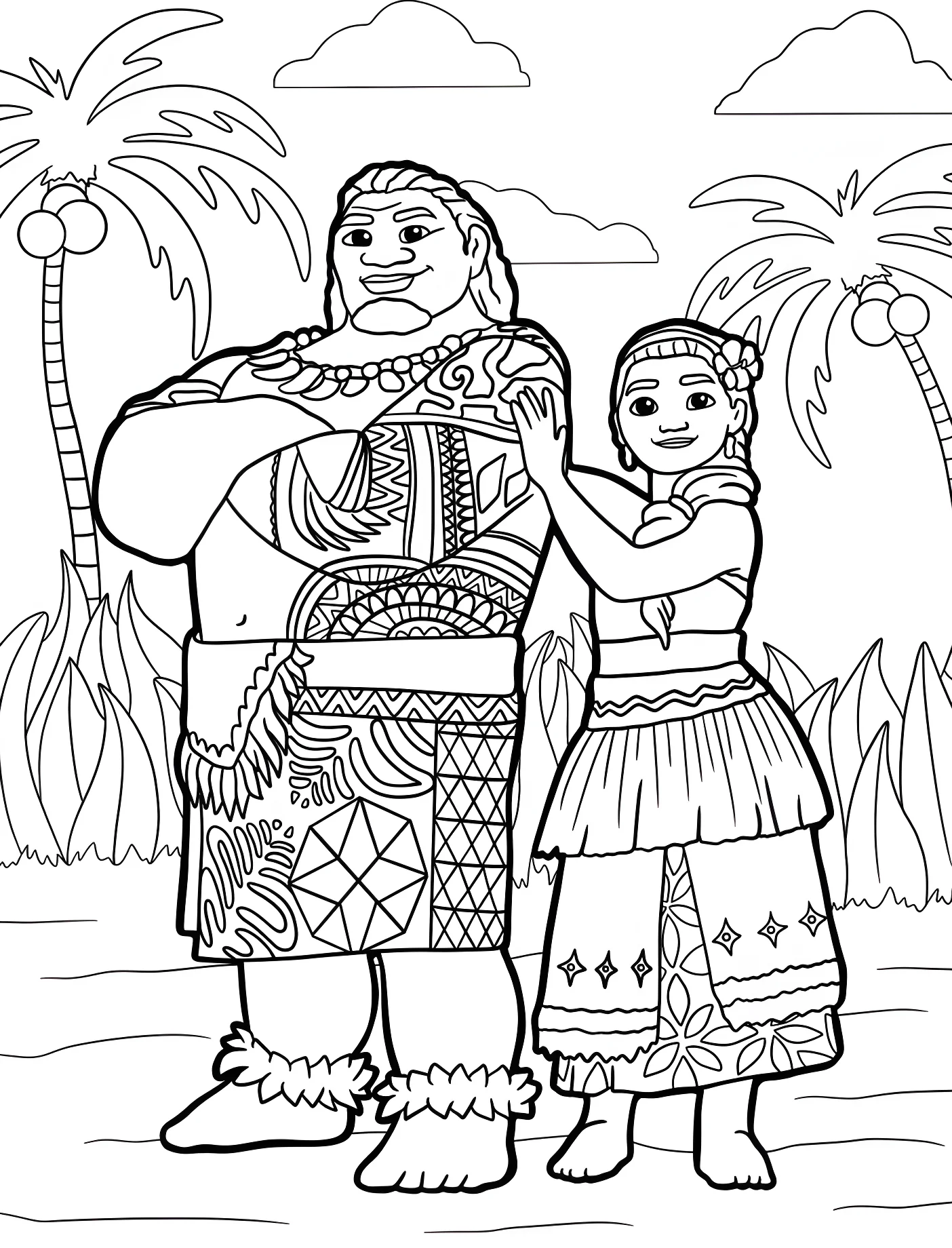 Ваяна и вождь Туи №11166. Принцессы. Моана (Moana).