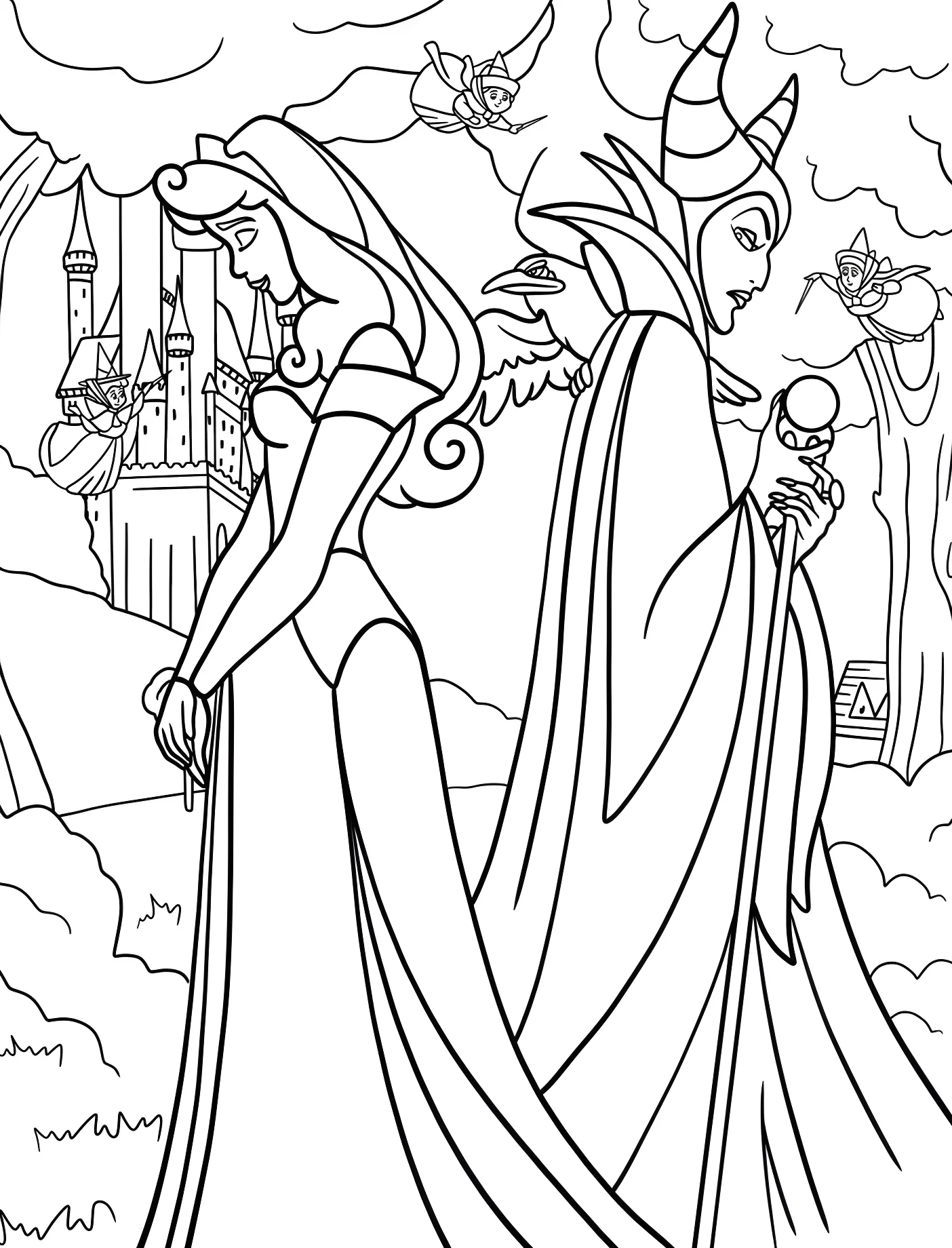 Спящая красавица и Малефисента №11412. Принцессы. Спящая красавица (Sleeping Beauty).
