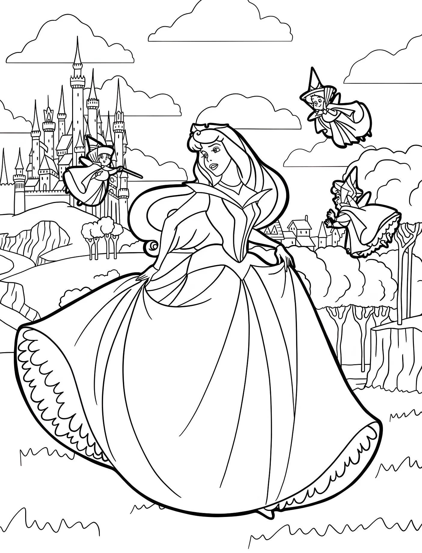 Спящая красавица и феи №11413. Принцессы. Спящая красавица (Sleeping Beauty).