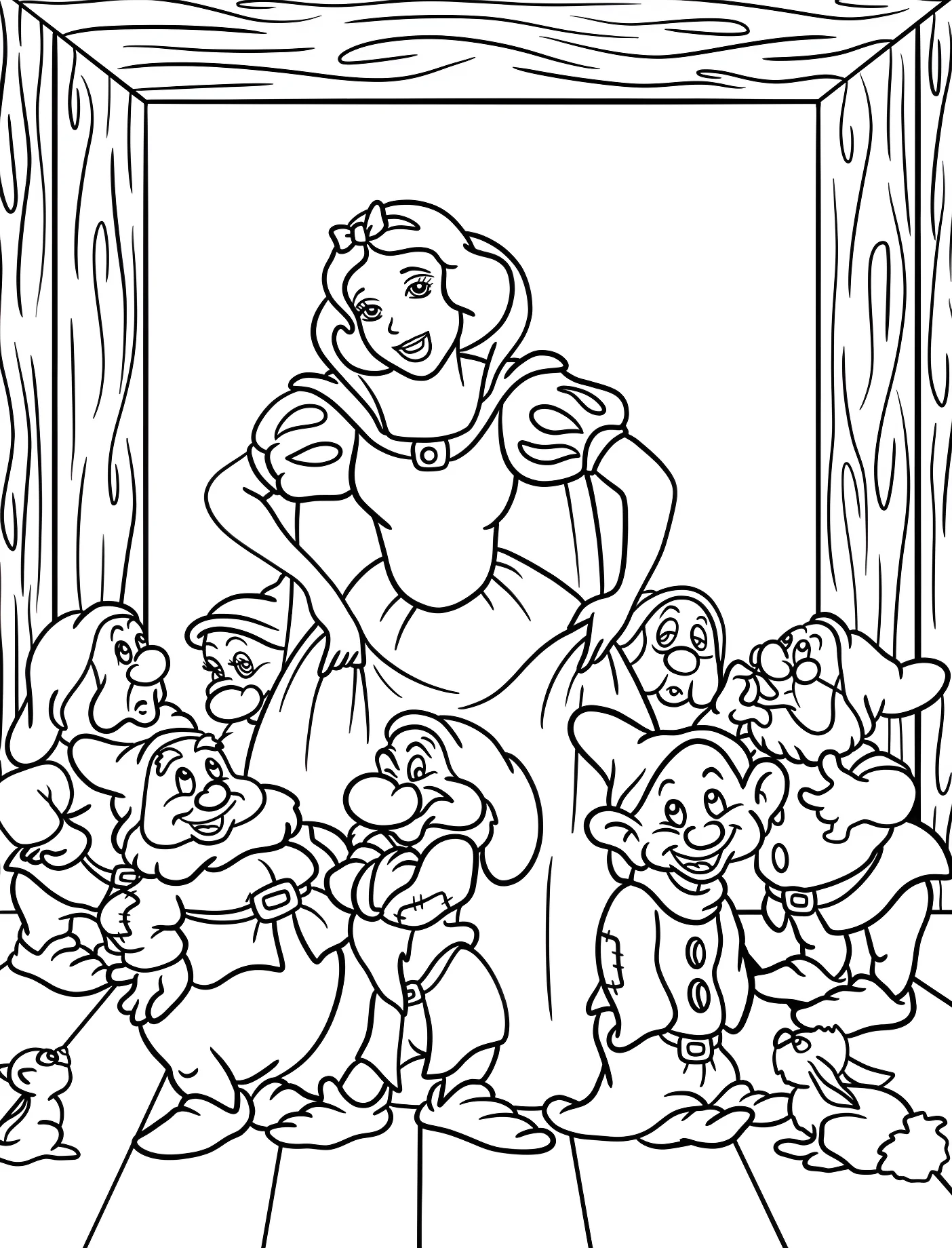 Белоснежка танцует с гномами №11440. Принцессы. Белоснежка (Snow White).