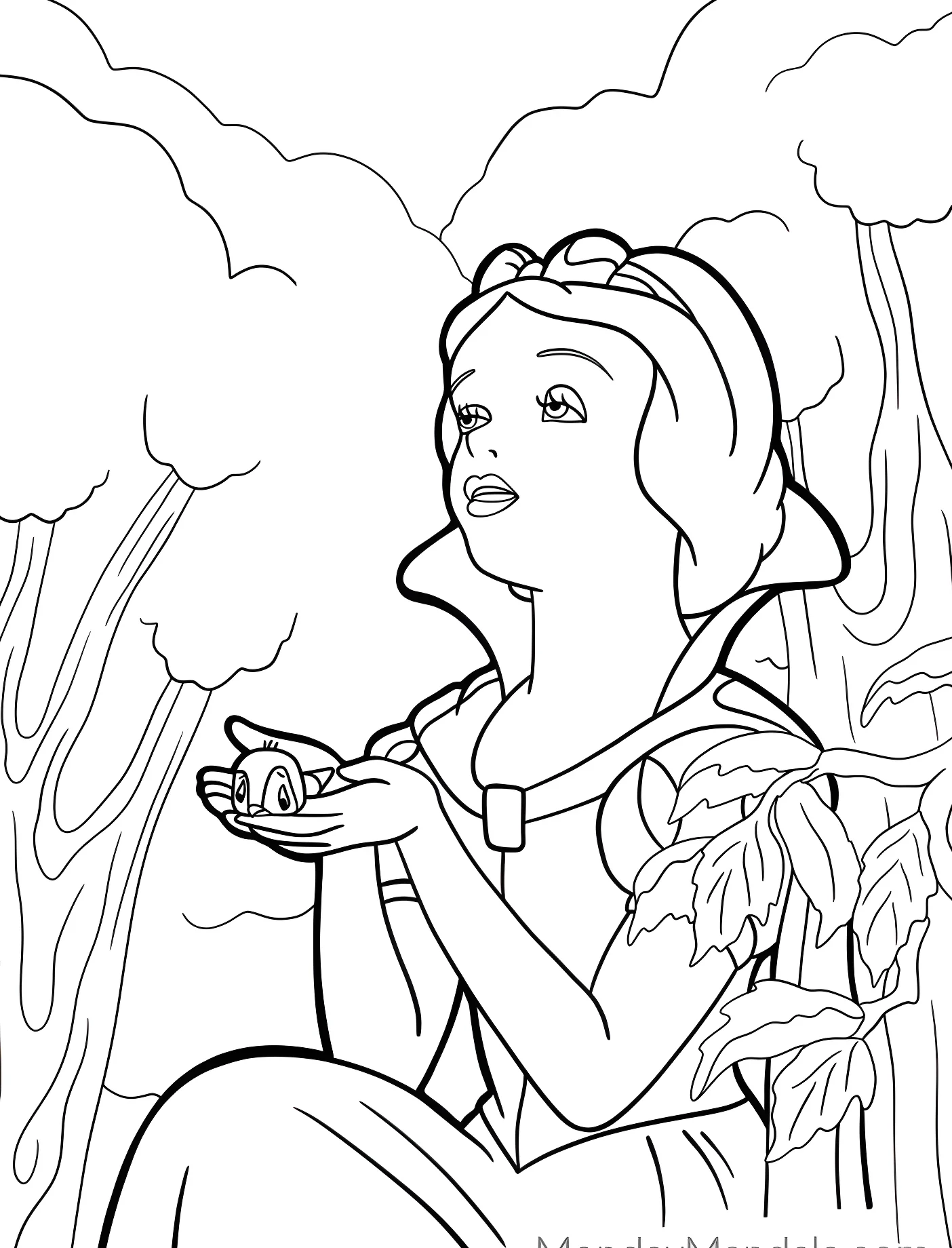 Белоснежка с птенцом №11441. Принцессы. Белоснежка (Snow White).