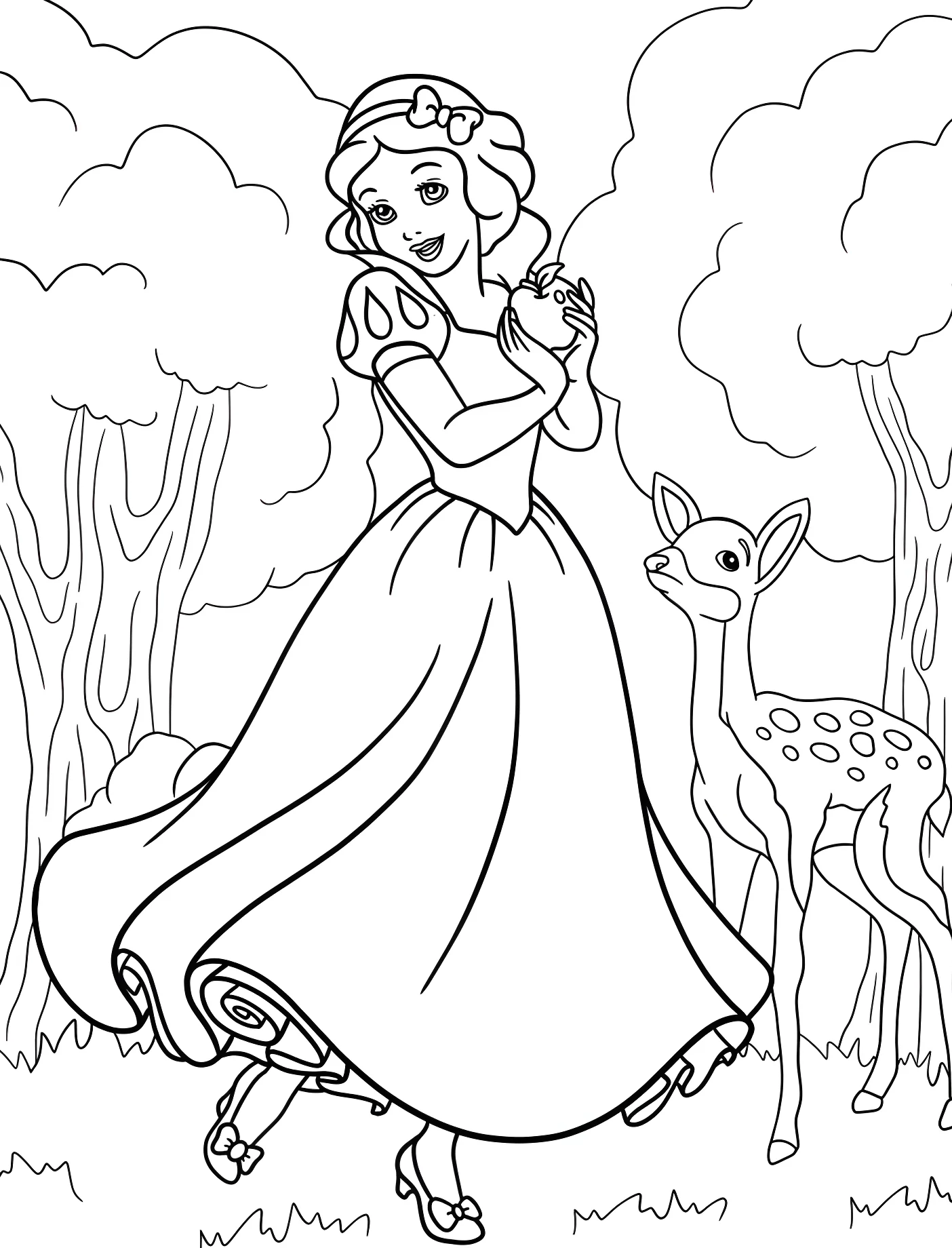 Белоснежка поет в волшебном лесу №11035. Принцессы. Принцессы Disney (Disney Princess).