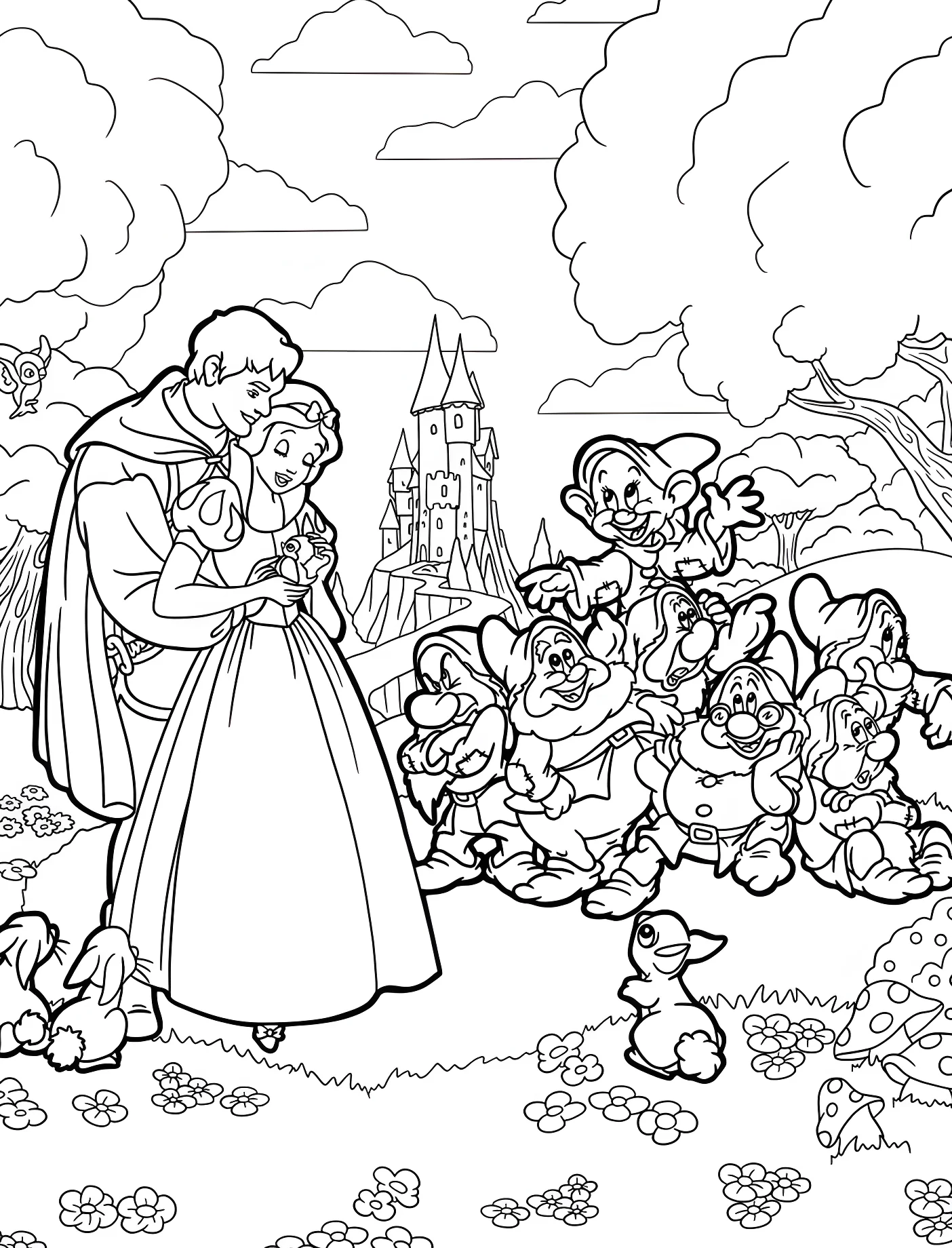Белоснежка, принц и семь гномов №11445. Принцессы. Белоснежка (Snow White).