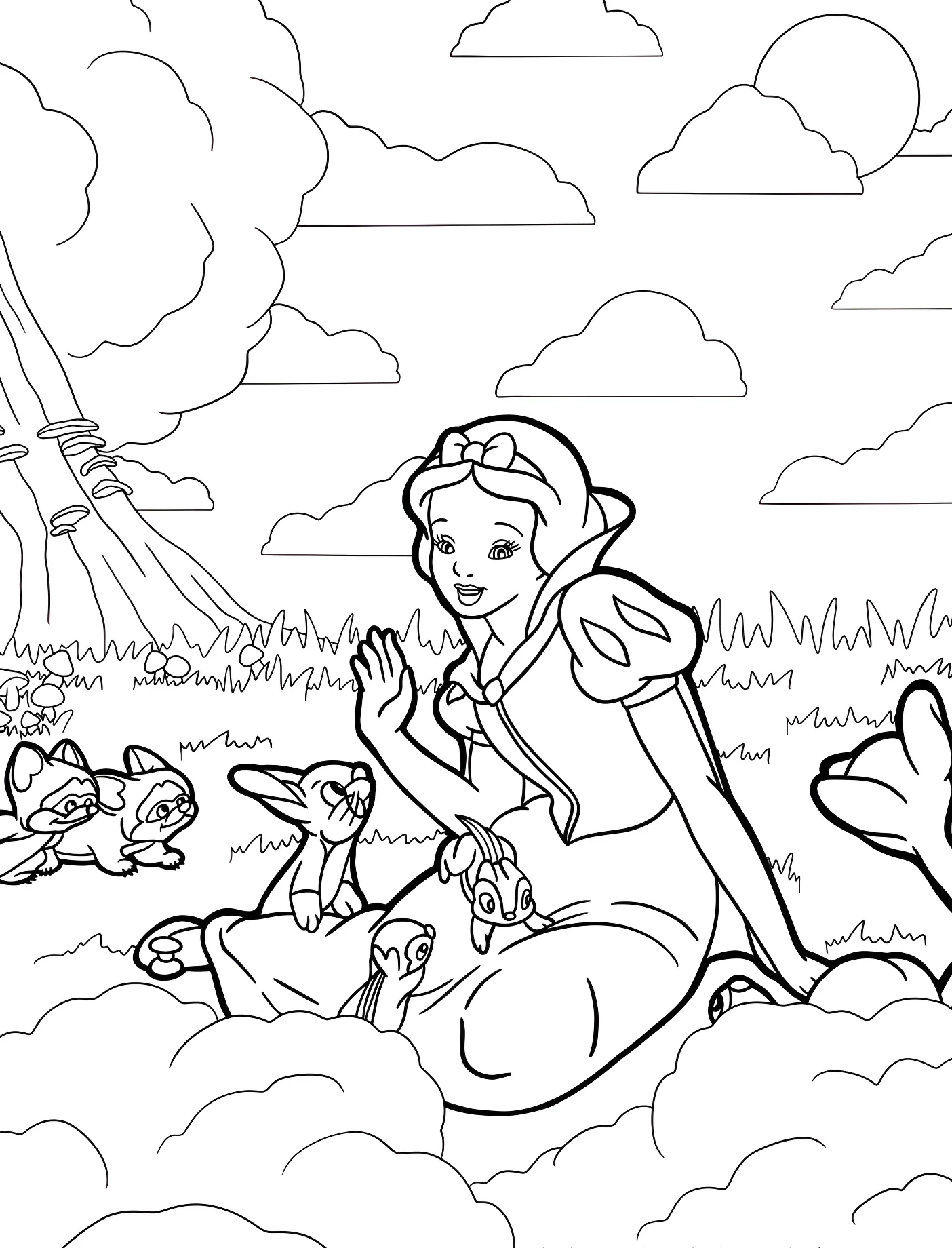 Белоснежка и лесные животные №11446. Принцессы. Белоснежка (Snow White).