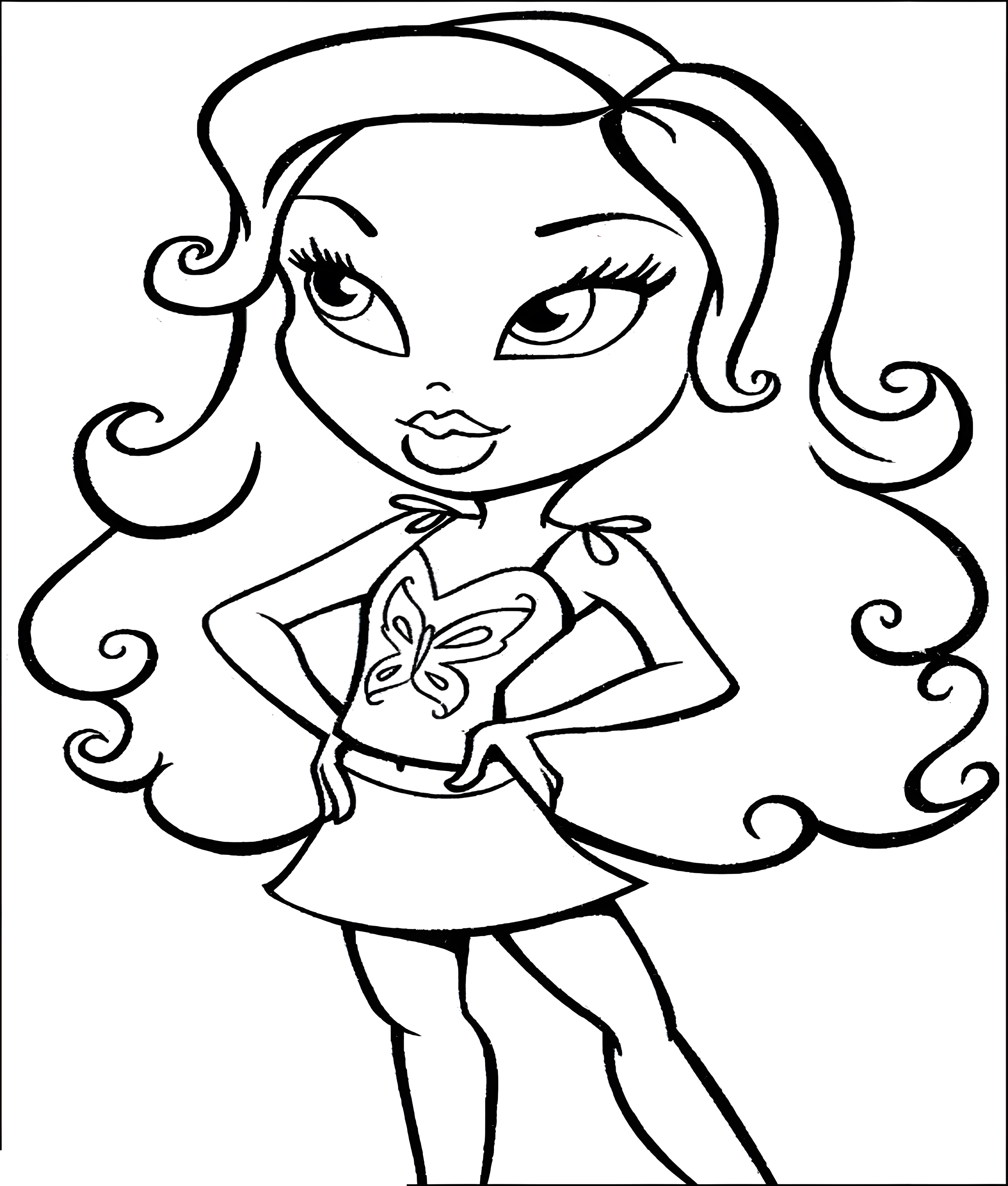 Модные Bratz №1487. Раскраски для девочек по категориям. Братц.