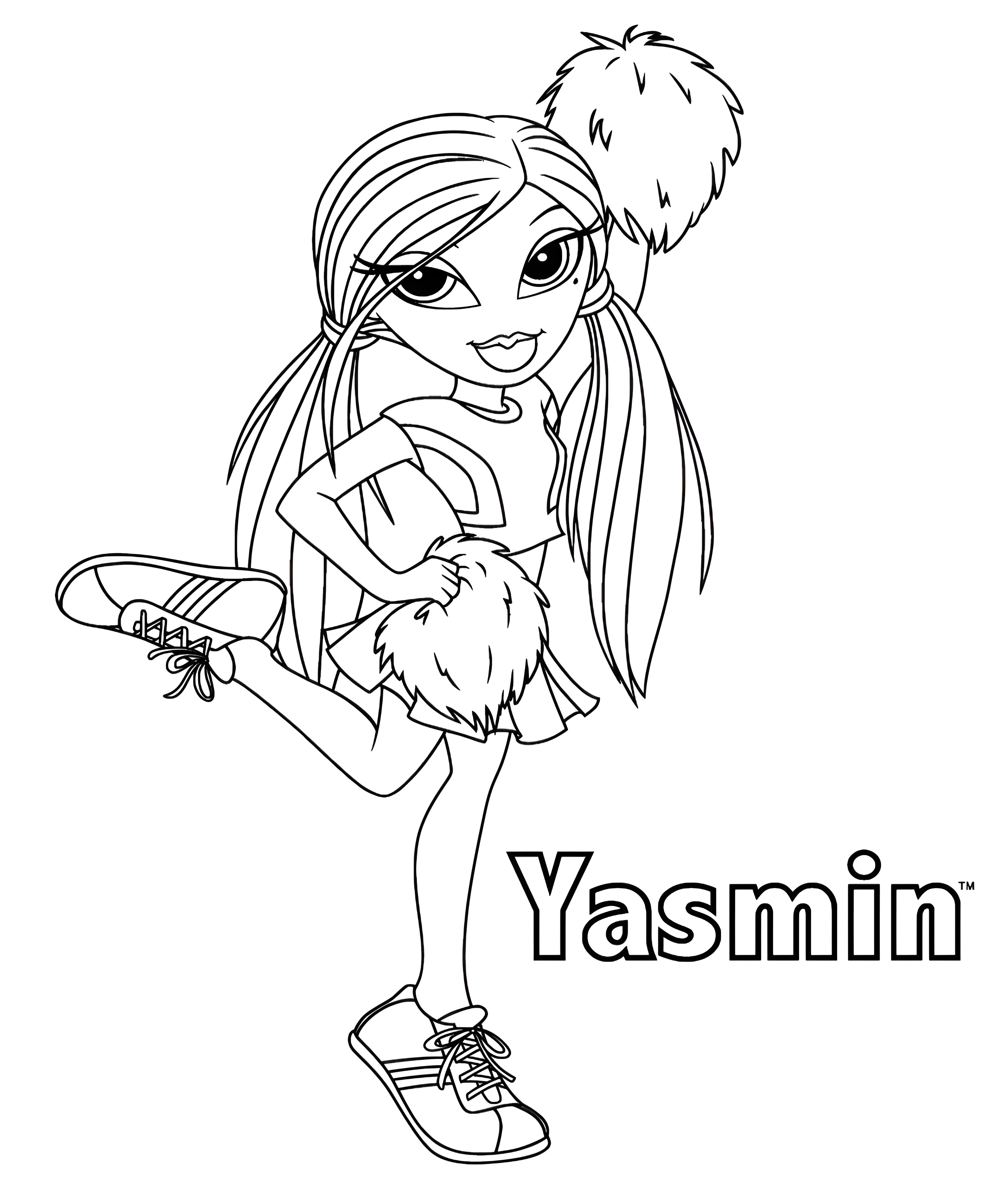 Bratz Yasmin №1486. Раскраски для девочек по категориям. Братц.