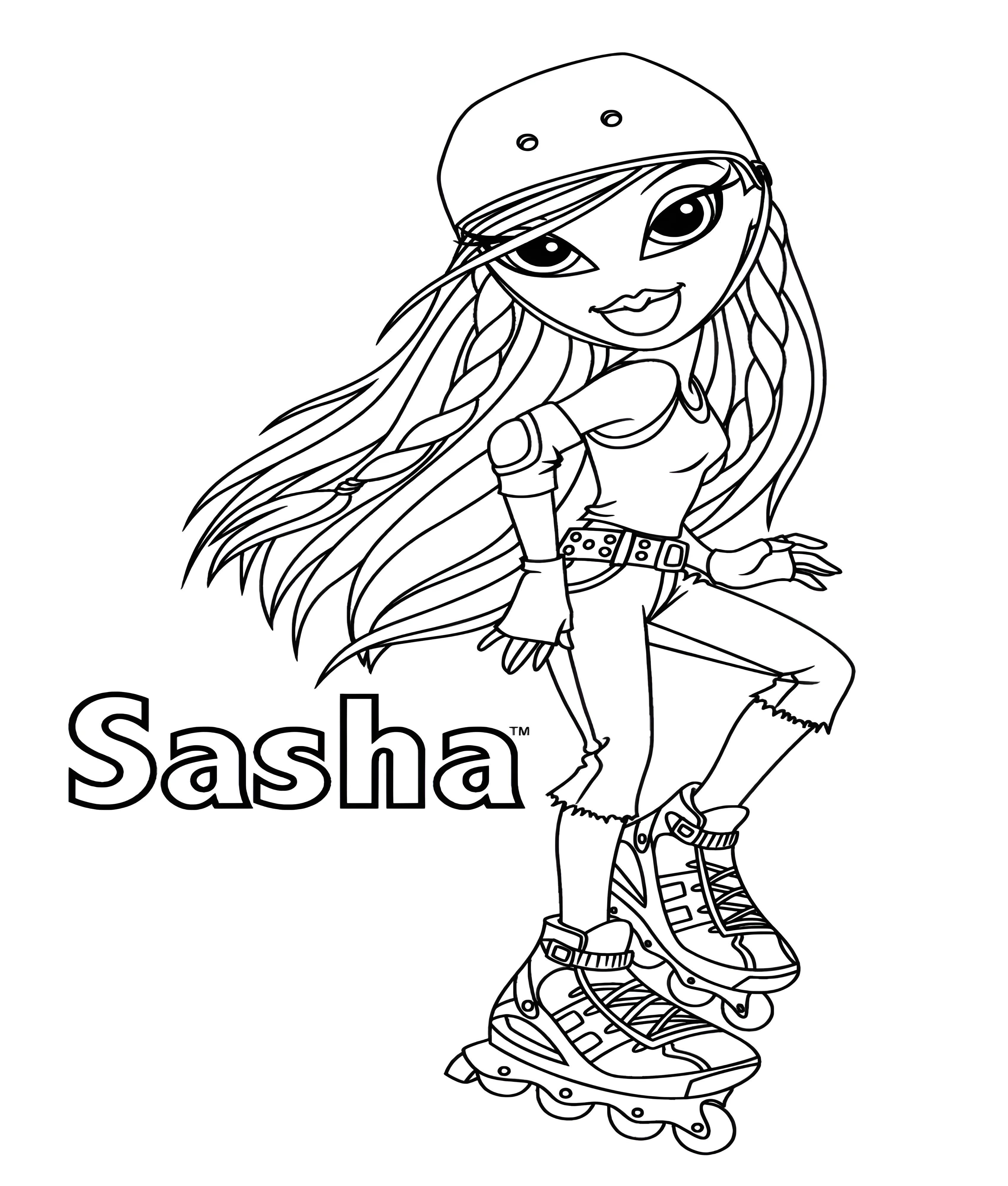 Bratz Sasha №1484. Раскраски для девочек по категориям. Братц.