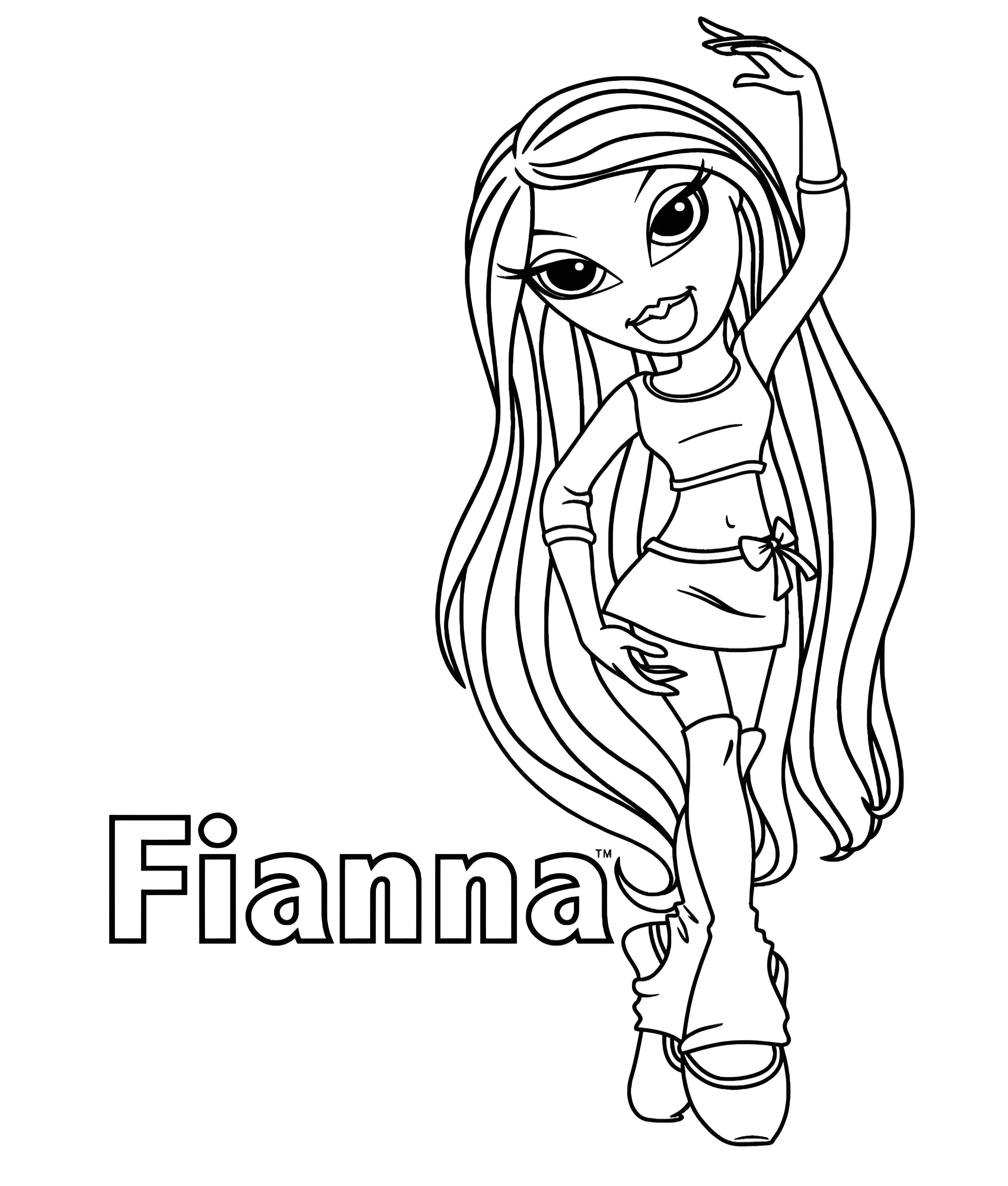 Bratz Fianna №1483. Раскраски для девочек по категориям. Братц.