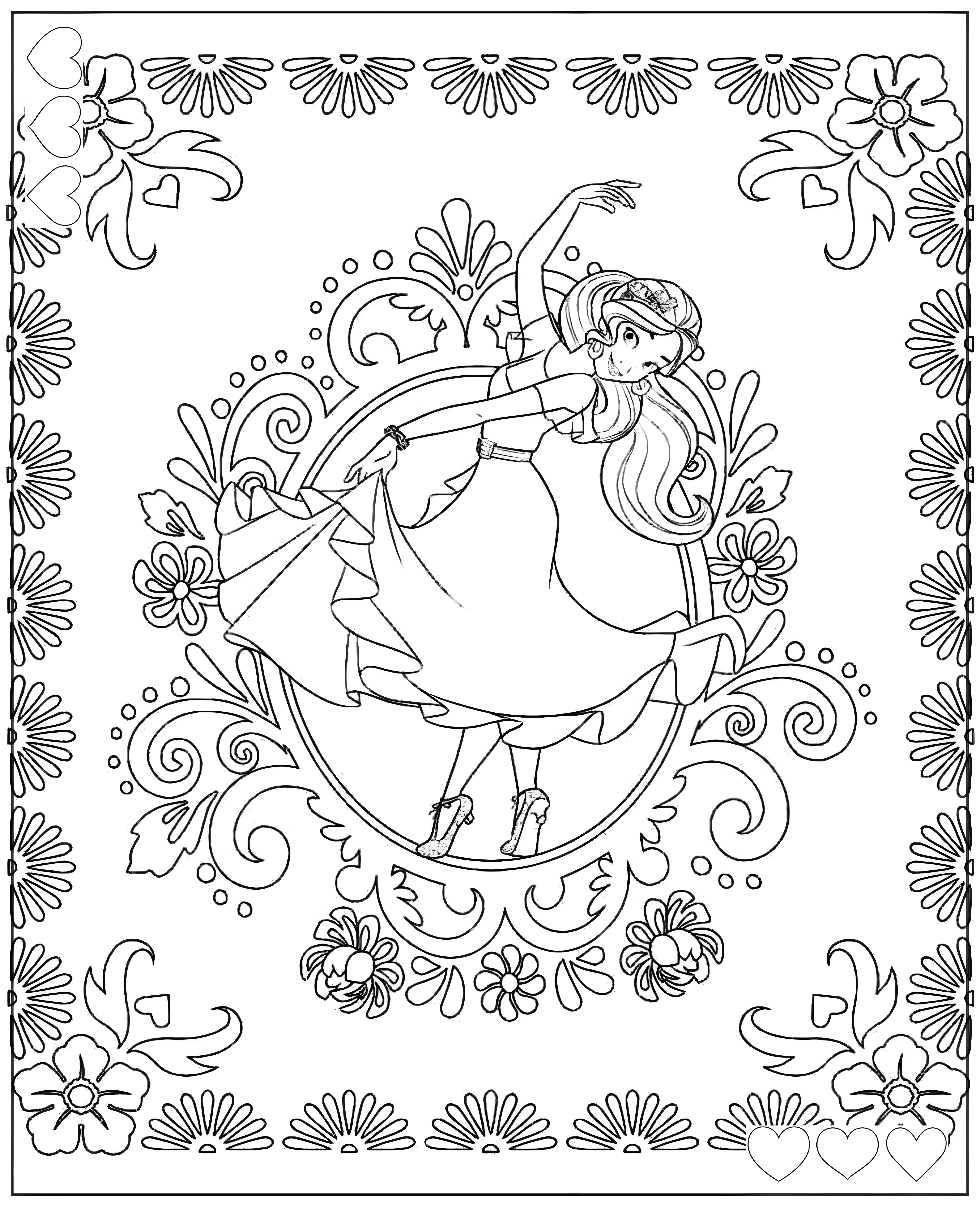 милая Елена №448. Раскраски для девочек по категориям. Елена из Авалора.