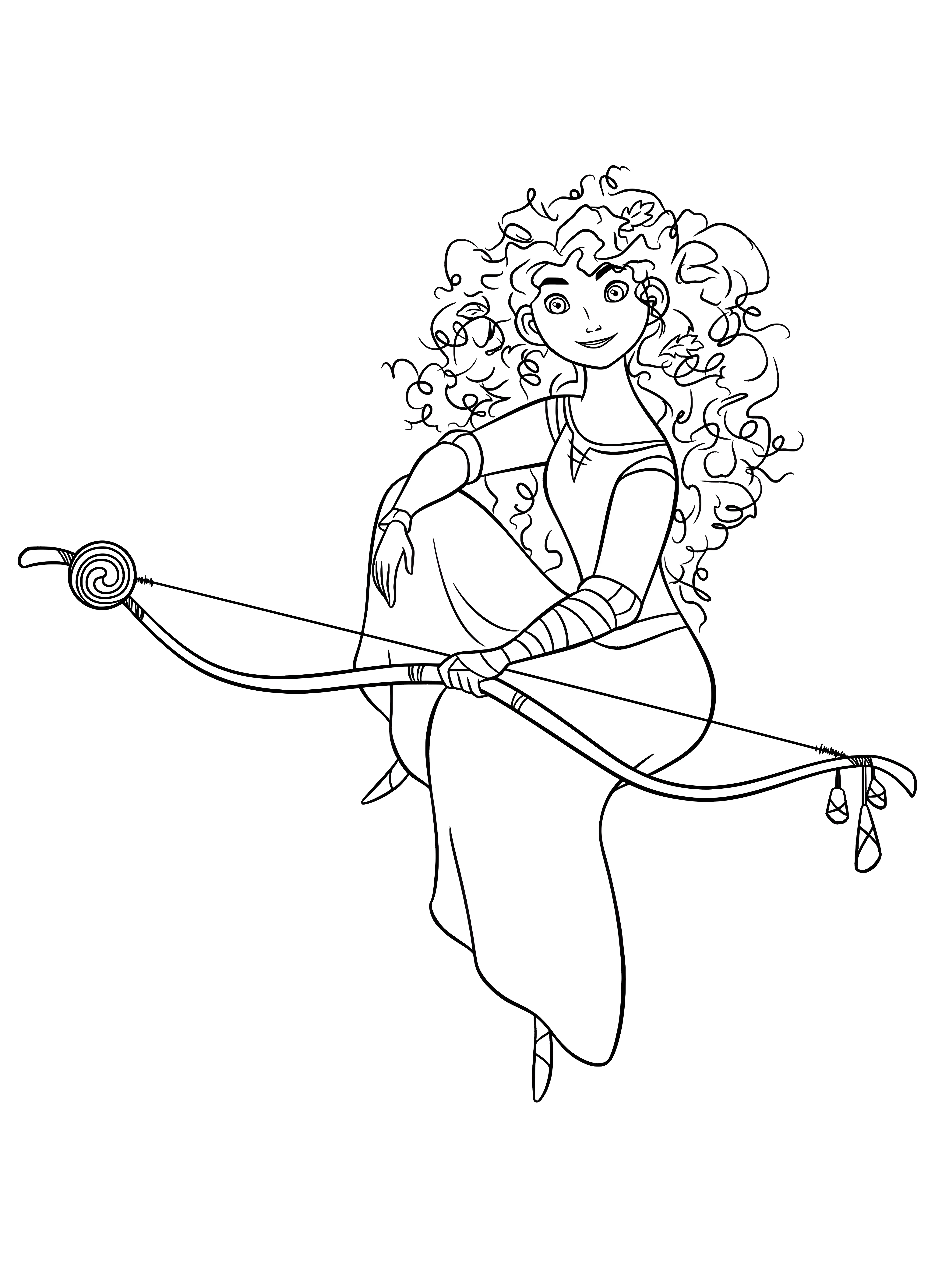 Принцесса Мерида №9896. Раскраски по возрастам и полу. Раскраски для девочек.