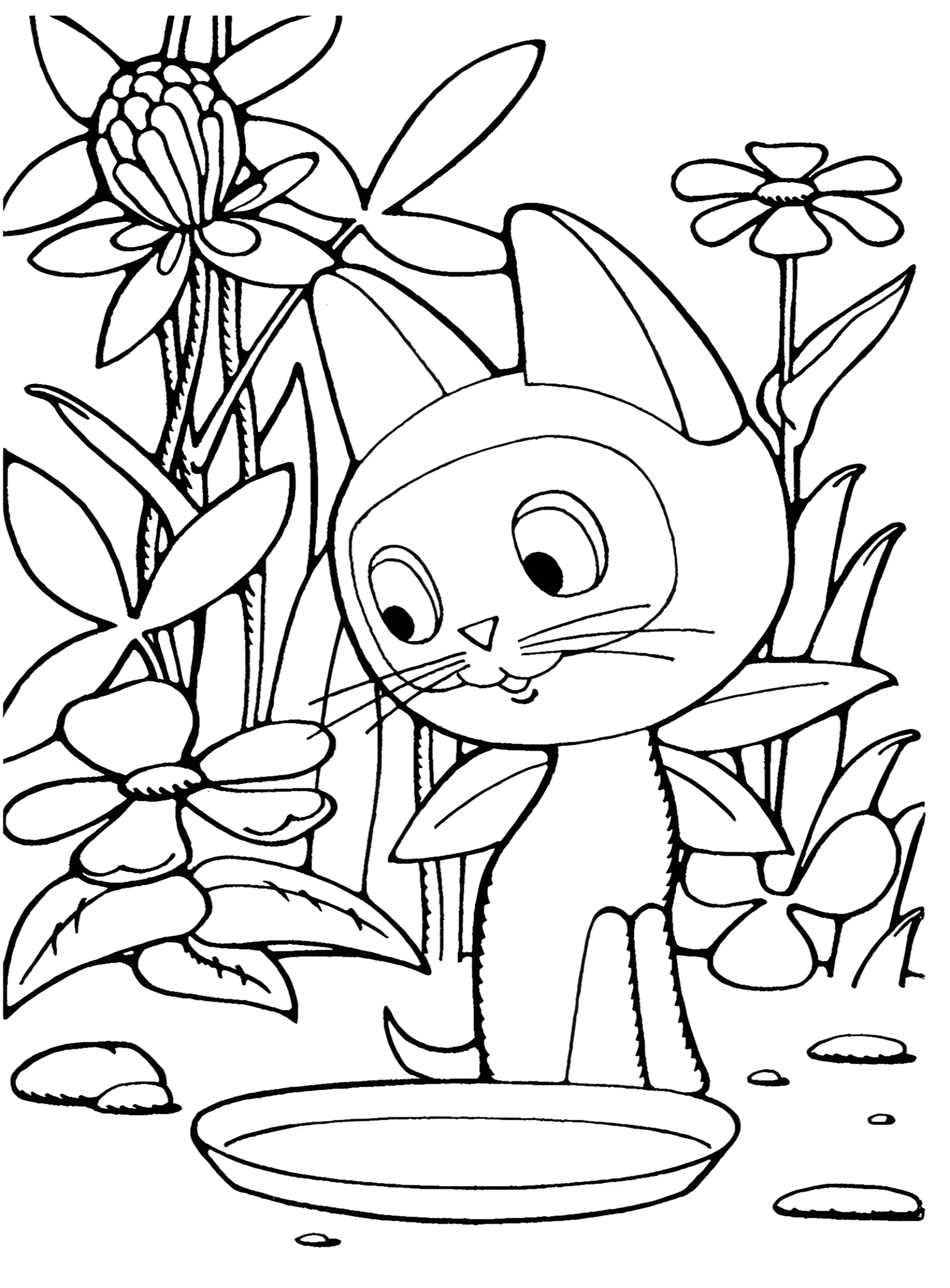 Котенок Гав №2889. Раскраски для девочек по категориям. Котики.