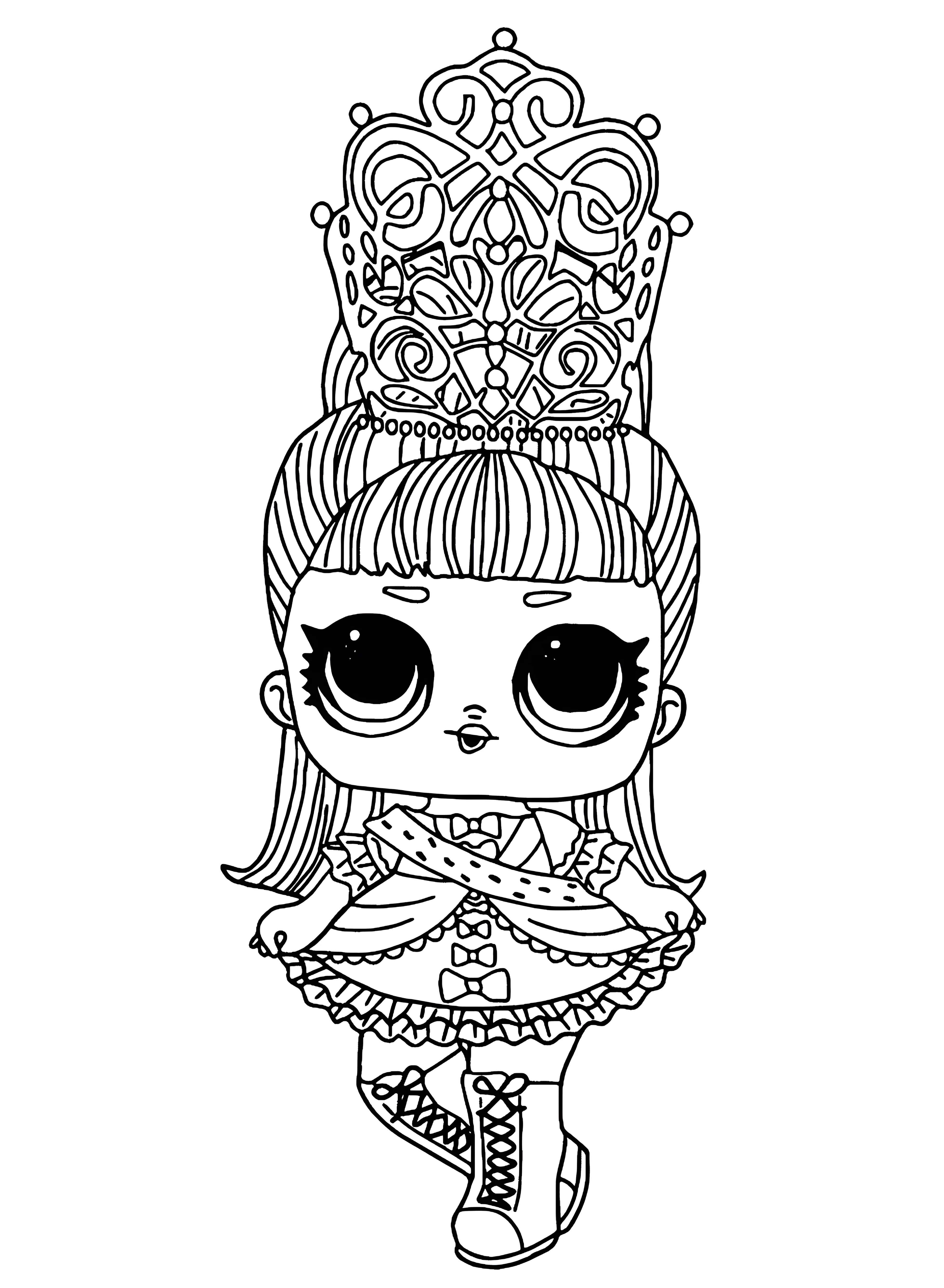 ЛОЛ Her Majesty №2288. Популярные раскраски. Куклы ЛОЛ.