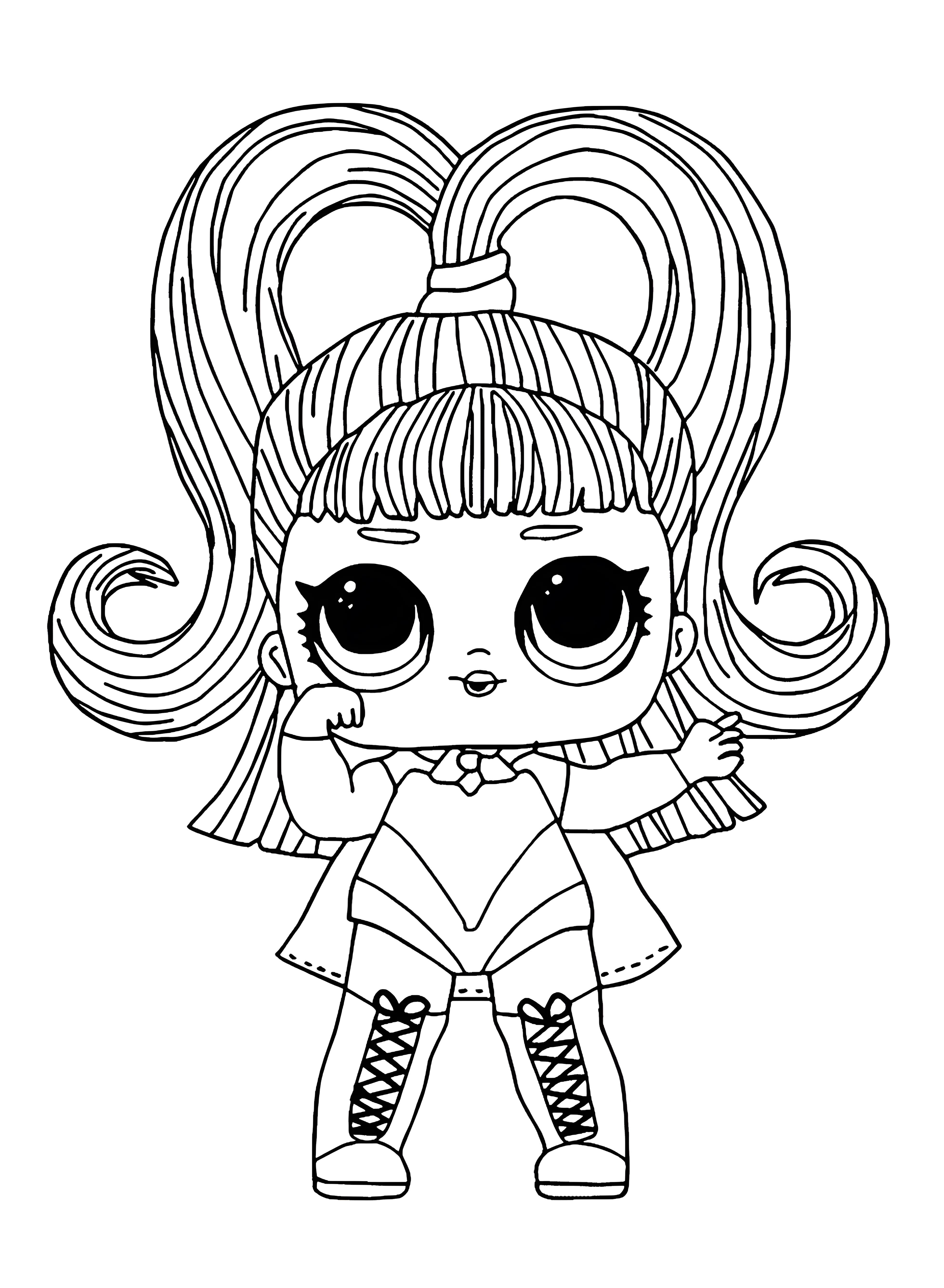 ЛОЛ Glow Grrrl №2278. Популярные раскраски. Куклы ЛОЛ.