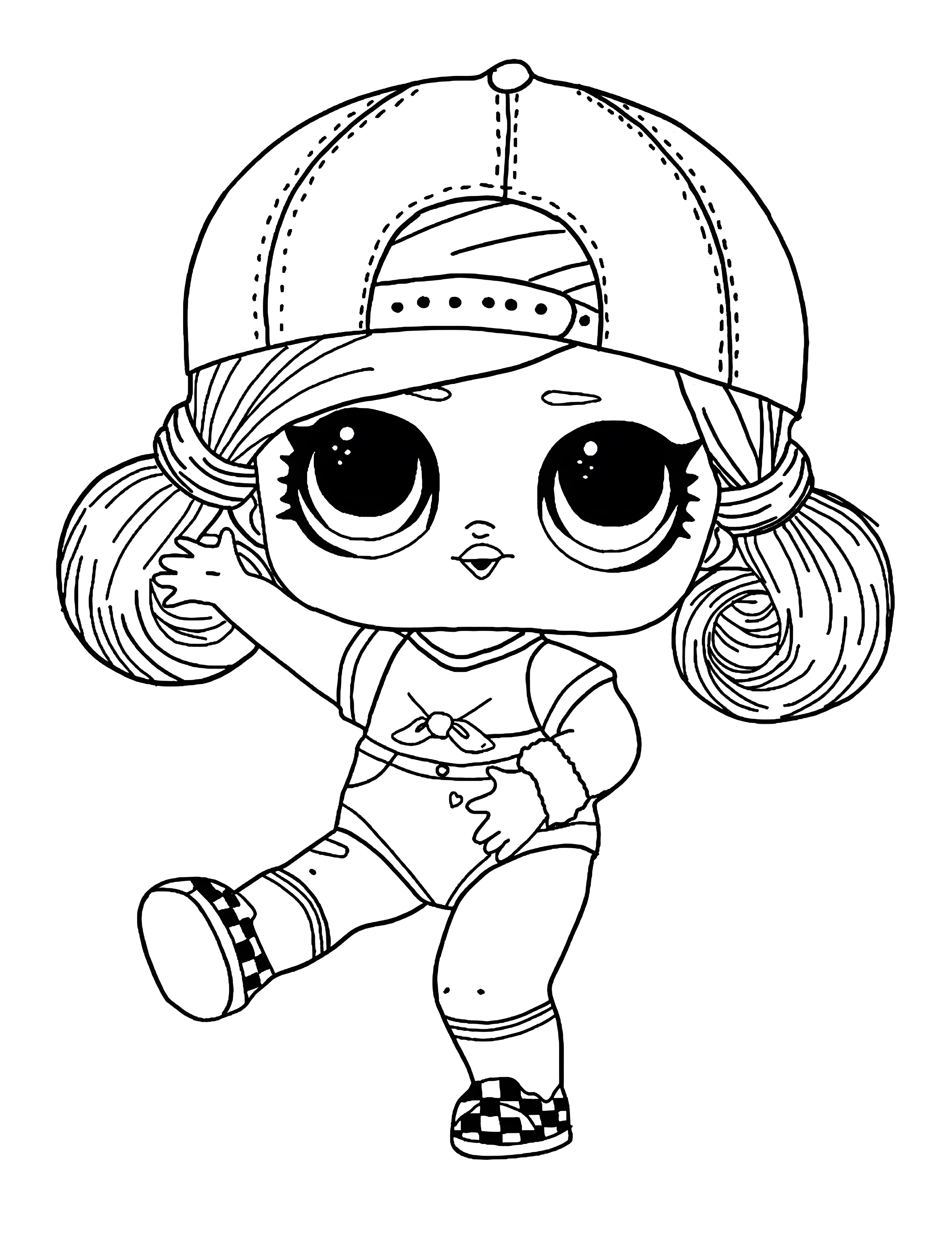 ЛОЛ SK8ER Grrrl №2303. Популярные раскраски. Куклы ЛОЛ.