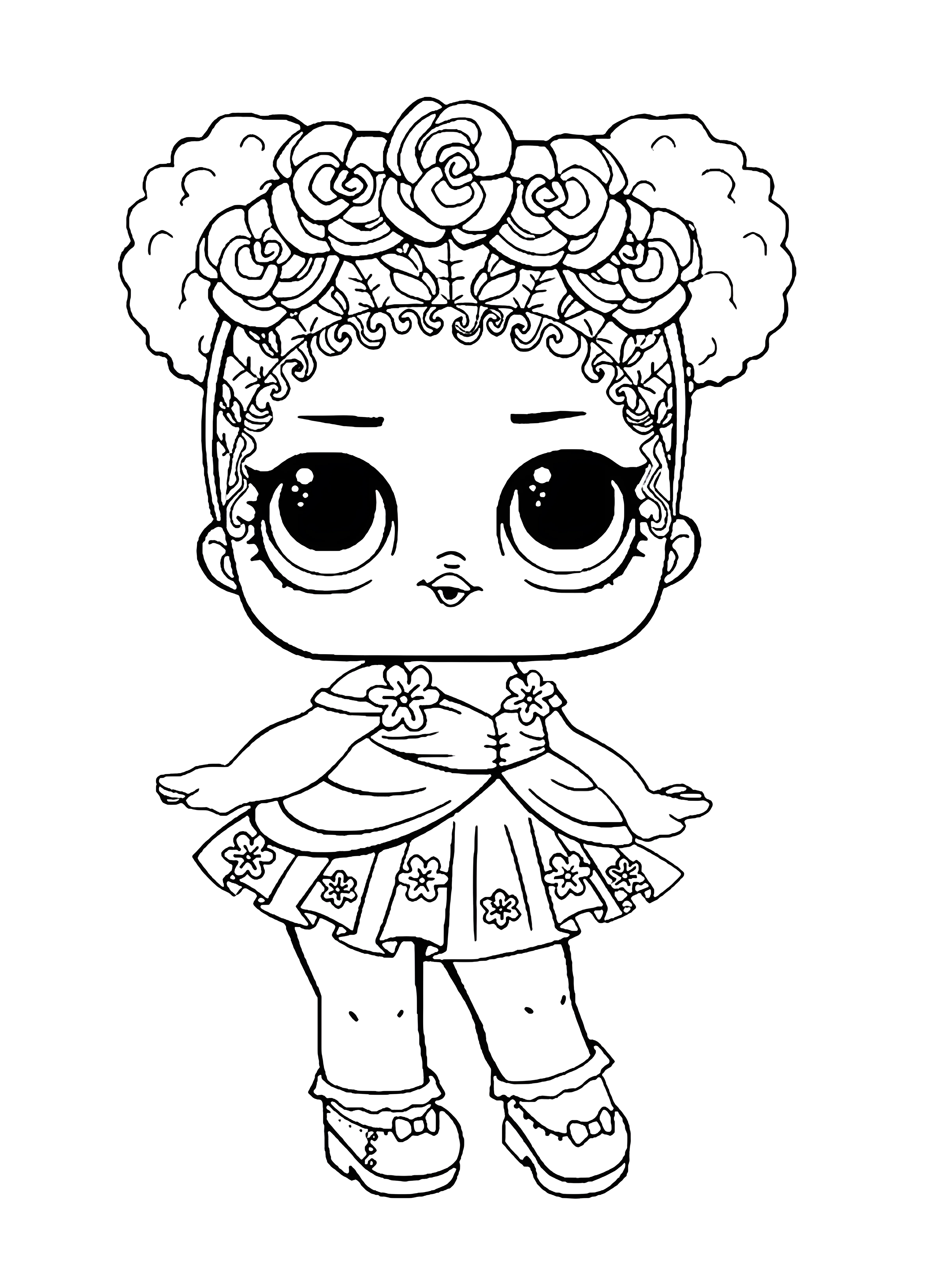 ЛОЛ Flower CHILD конфетти поп (Цветочек №2382. Популярные раскраски. Куклы ЛОЛ.