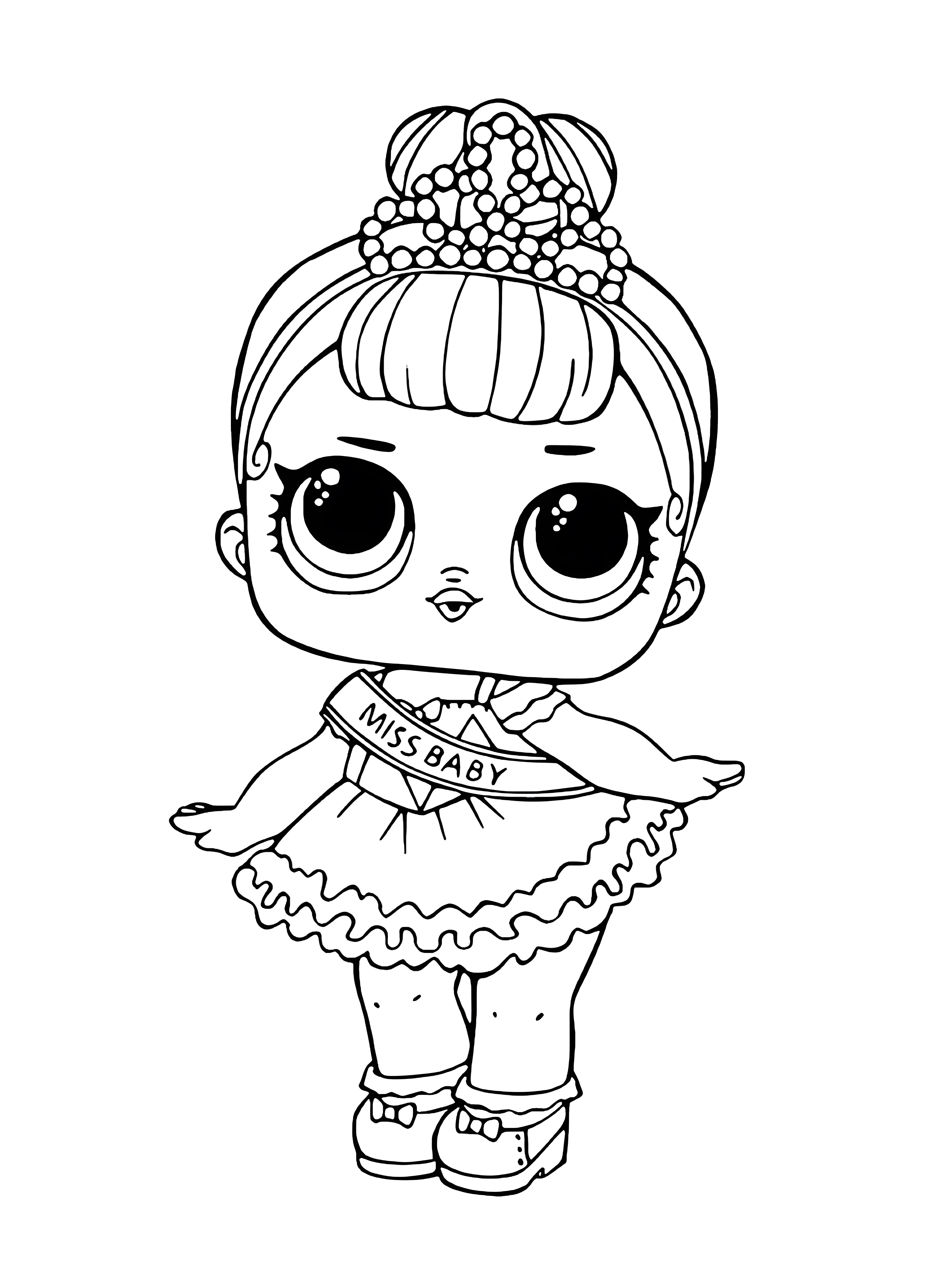 ЛОЛ Miss Baby (Мисс Бэби) серия 1 №2346. Популярные раскраски. Куклы ЛОЛ.