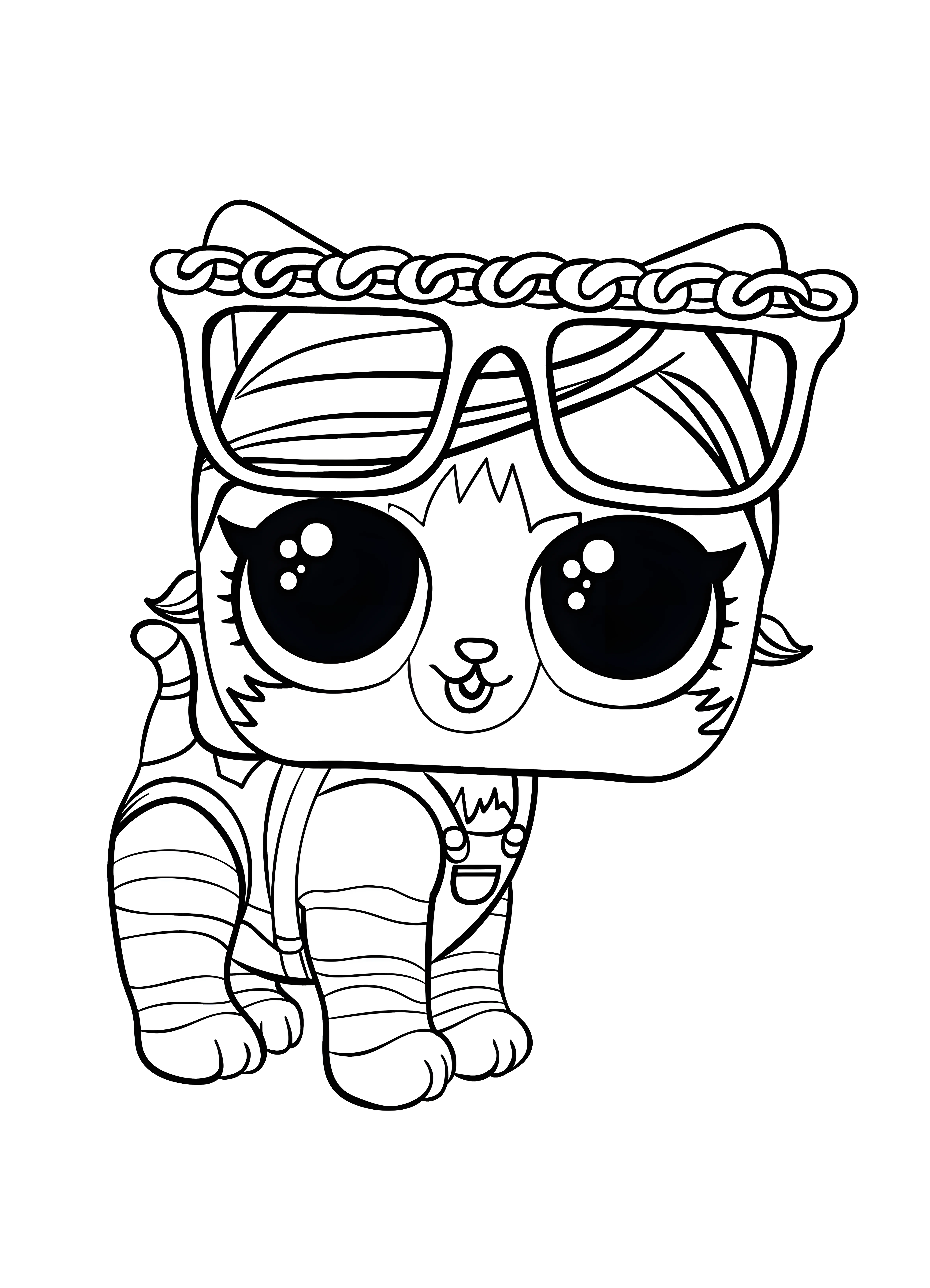 ЛОЛ пушистый питомец Shorty Kitty №2320. Популярные раскраски. Куклы ЛОЛ.