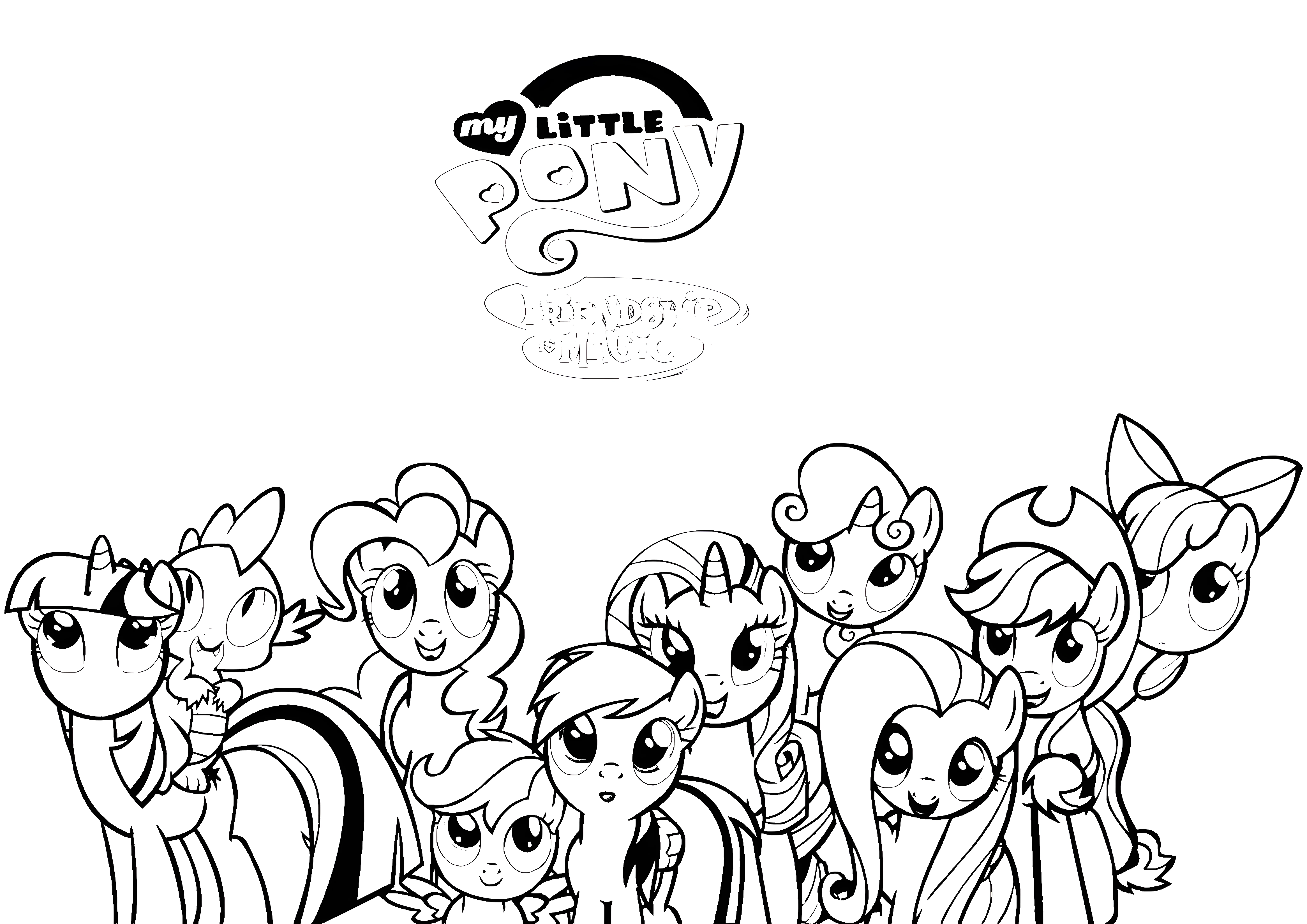 My Little Pony — герои №2836. Раскраски для девочек по категориям. Май Литл Пони.