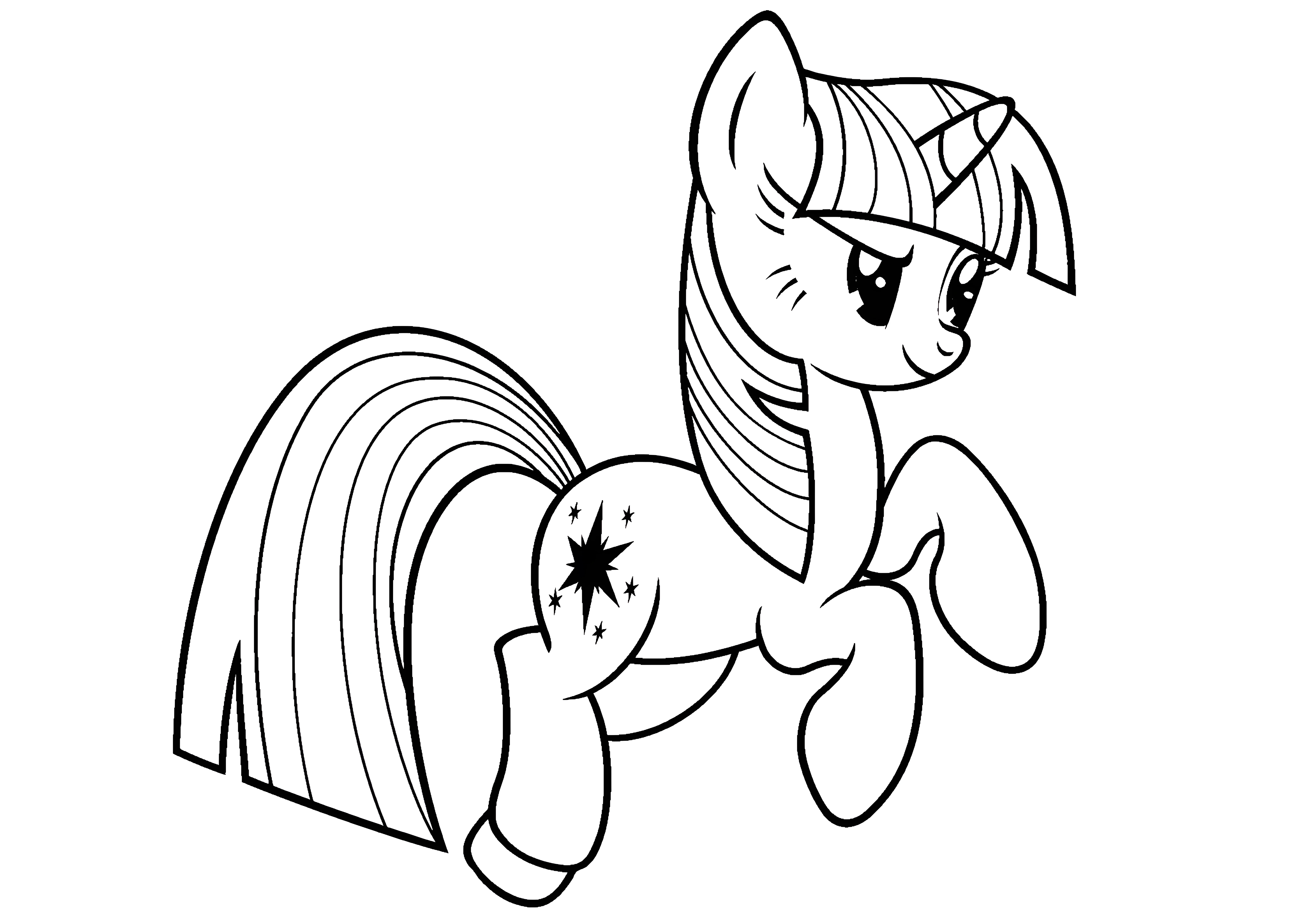 Решительная пони №2869. Раскраски для девочек по категориям. Май Литл Пони.
