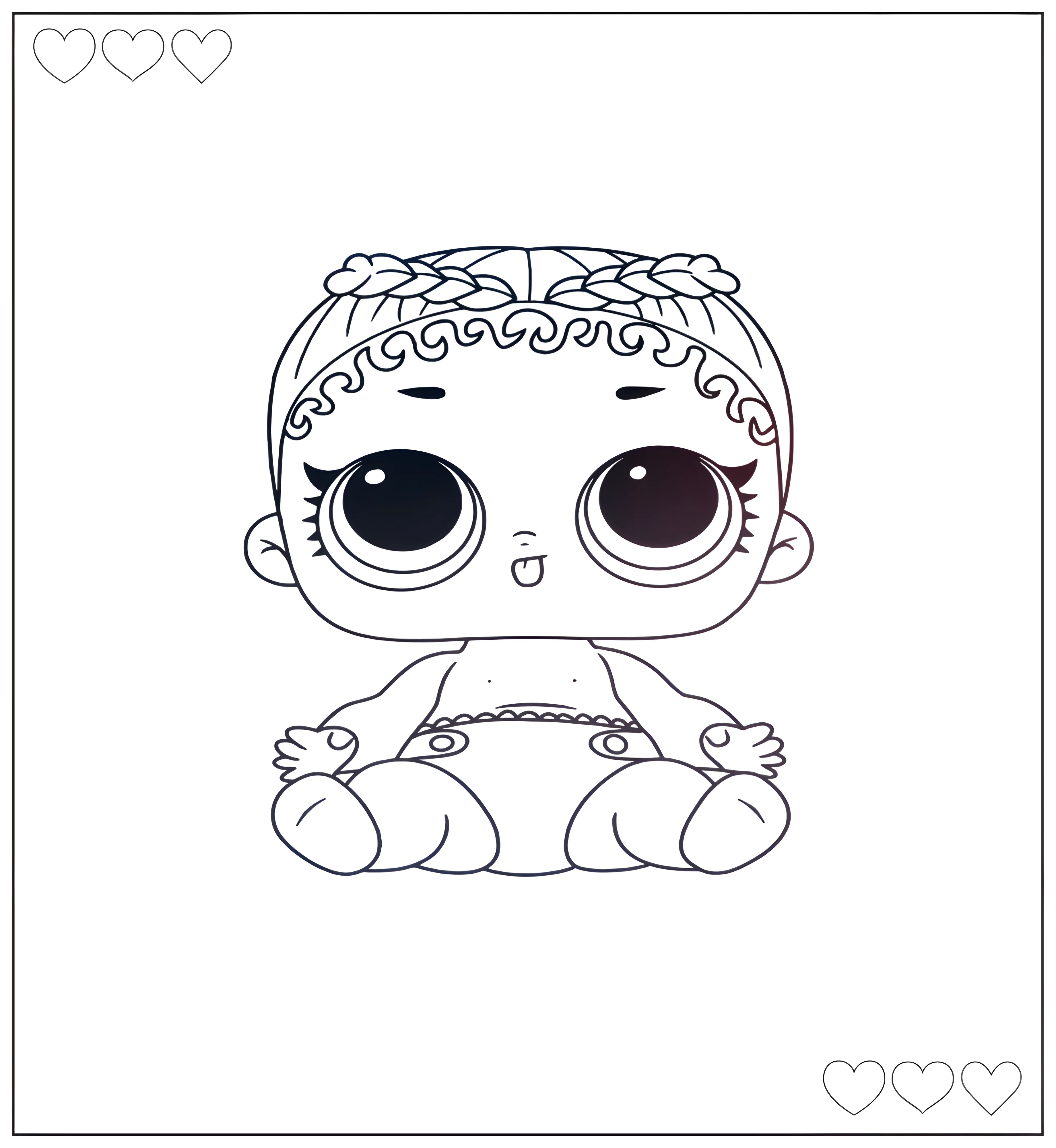 Lil Coconut Q.T №822. Раскраски для девочек по категориям. Малышки ЛОЛ.